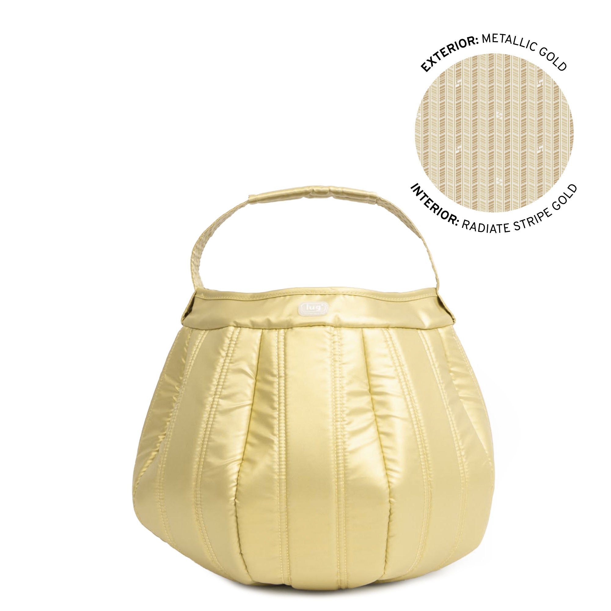 Pumpkin Tote - METALLIC GOLD - 25116_PumpkinTote_MetallicGold_Angle_01