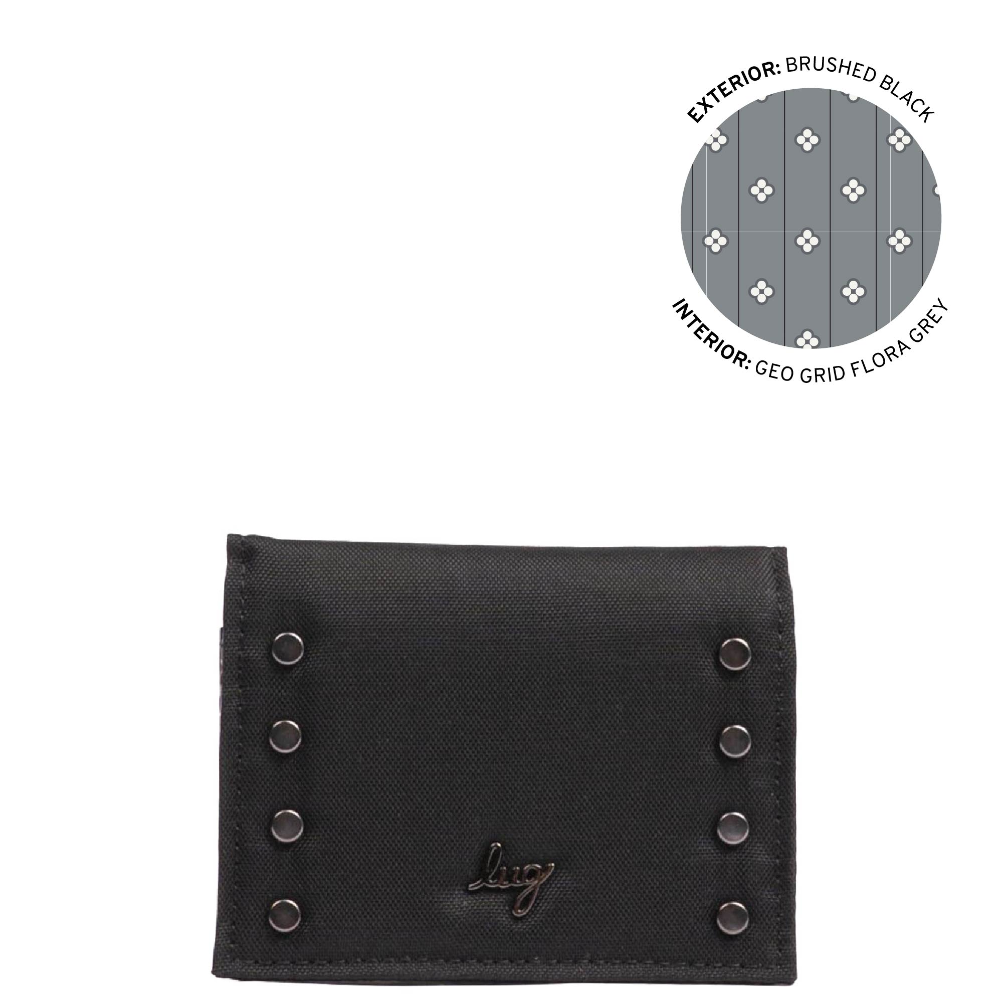 Walkover RFID Wallet - BRUSHED BLACK - 25118_Walkover_BrushedBlack_Angle_01