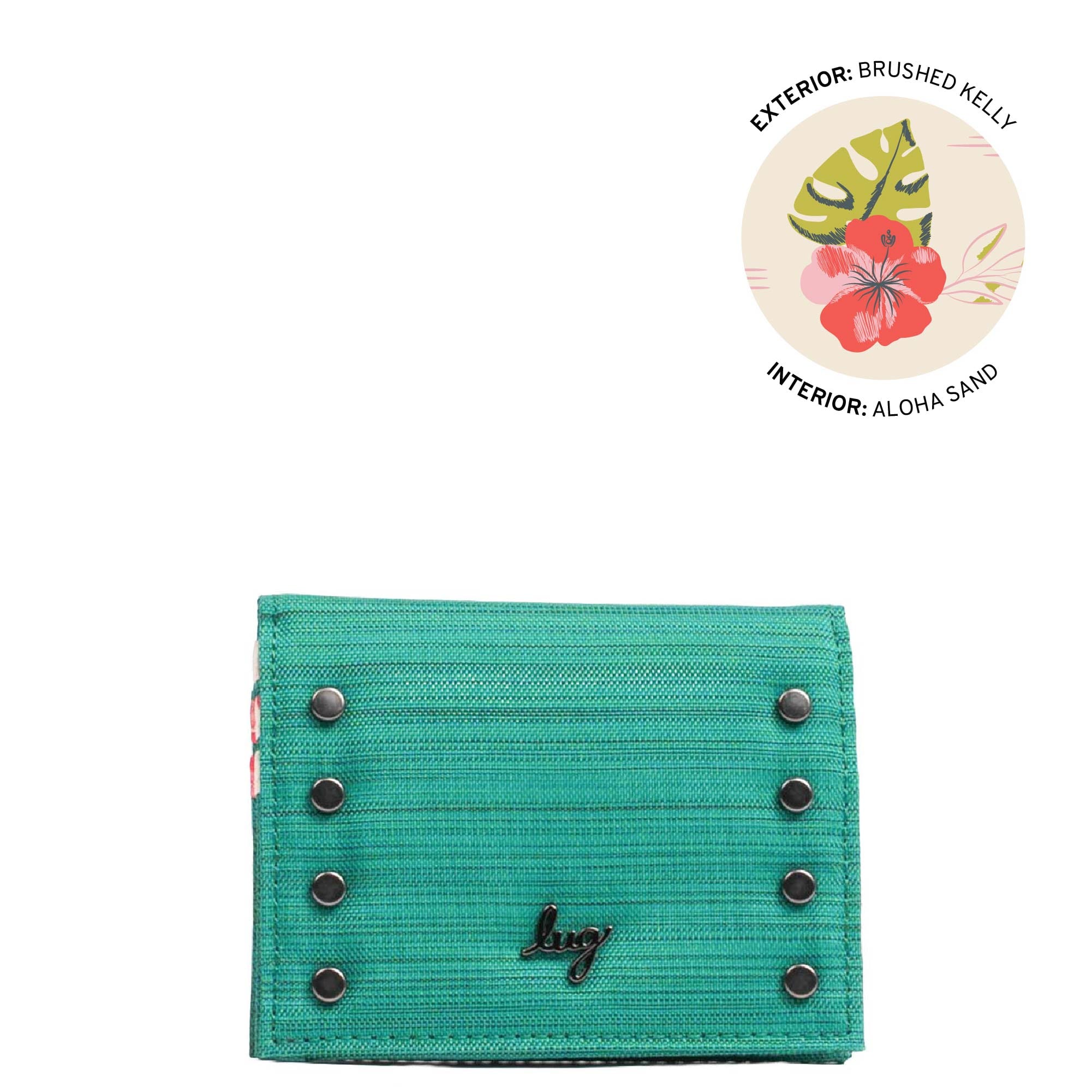 Walkover RFID Wallet - BRUSHED KELLY - 25123_Walkover_BrushedKelly_Angle_01