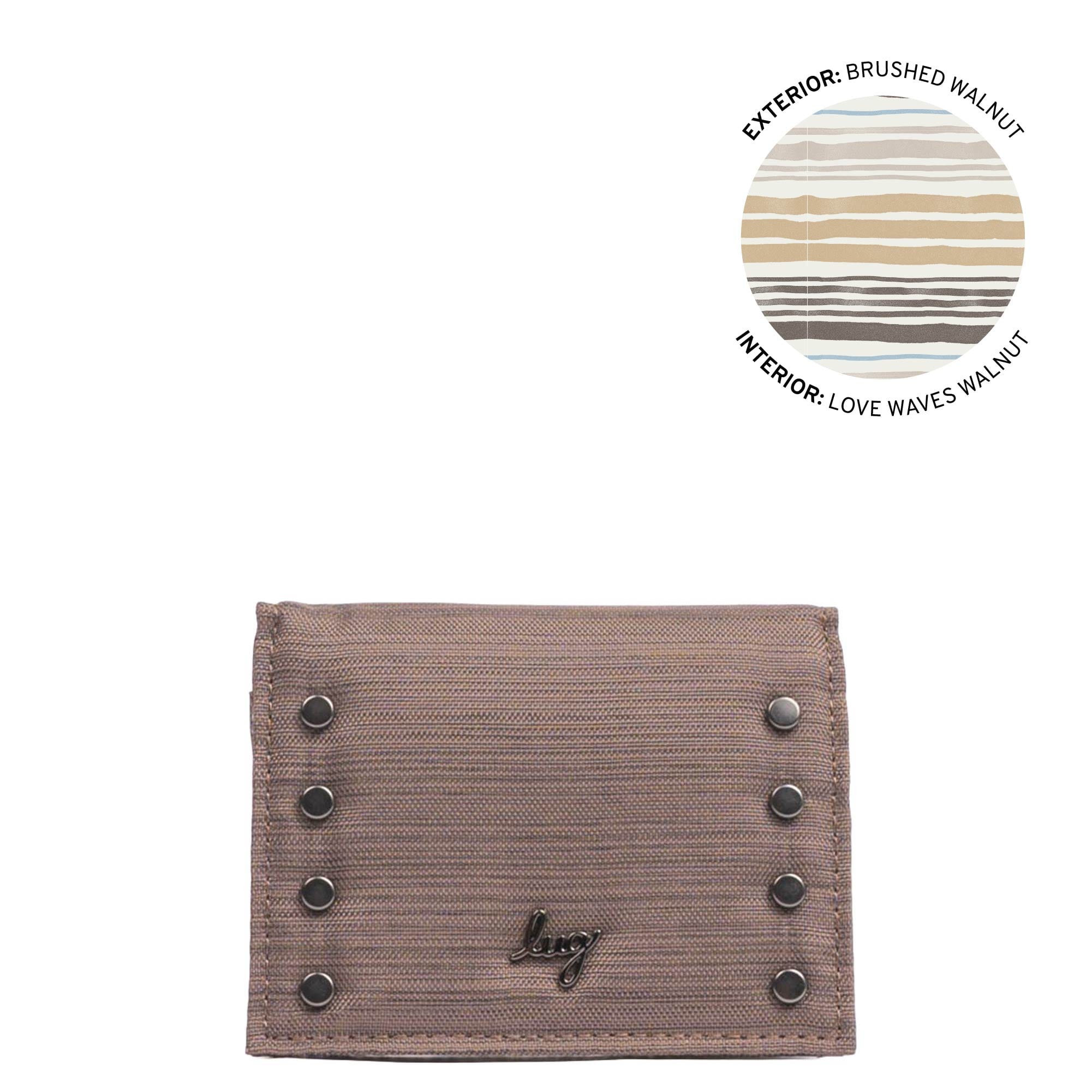Walkover RFID Wallet - BRUSHED WALNUT - 25125_Walkover_BrushedWalnut_Angle_01