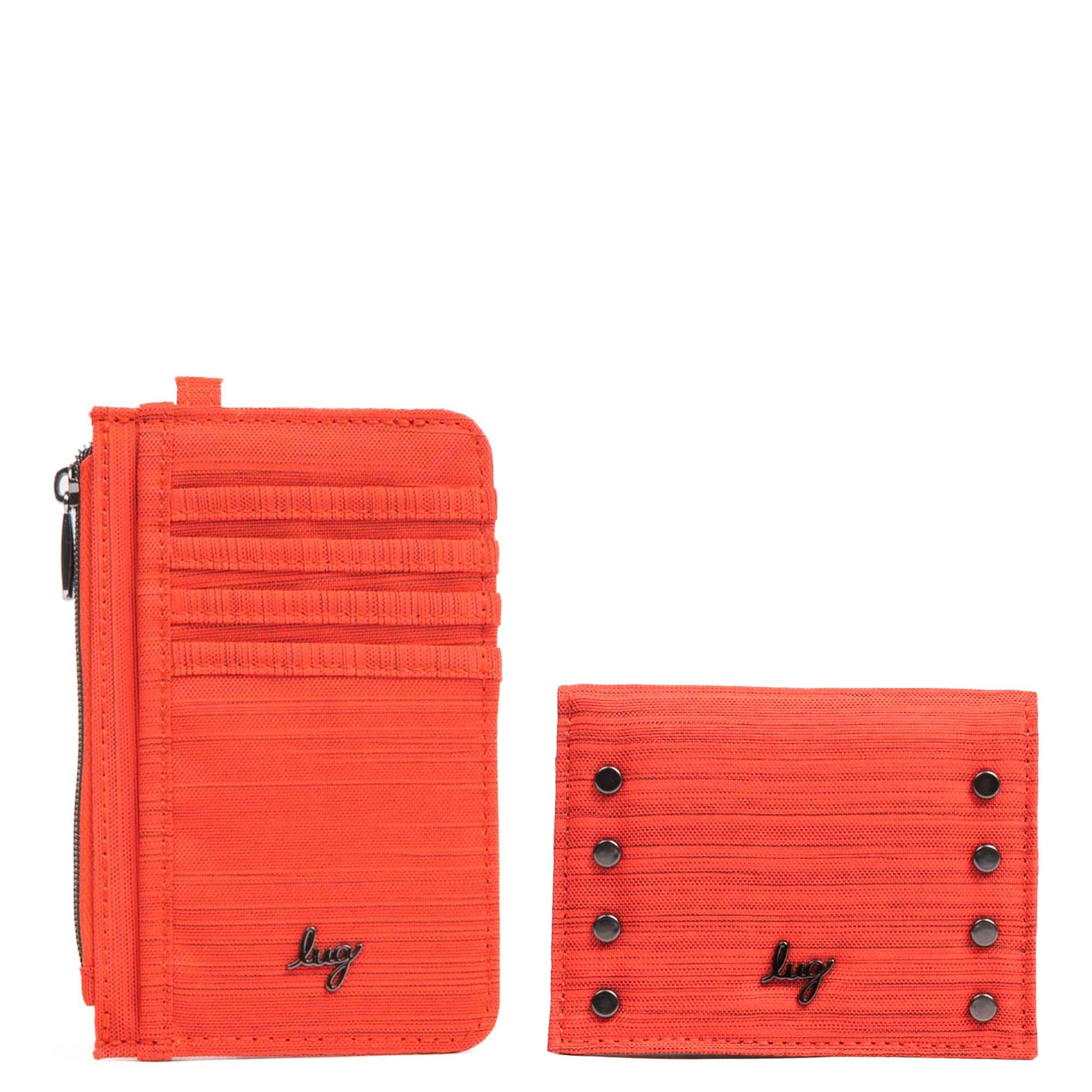 Slide & Walkover RFID Wallet Set - - 25180_SlideWalkoverSet_BrushedPapaya_Angle_01_1e263546-0130-4067-befe-ba9052b0ca22