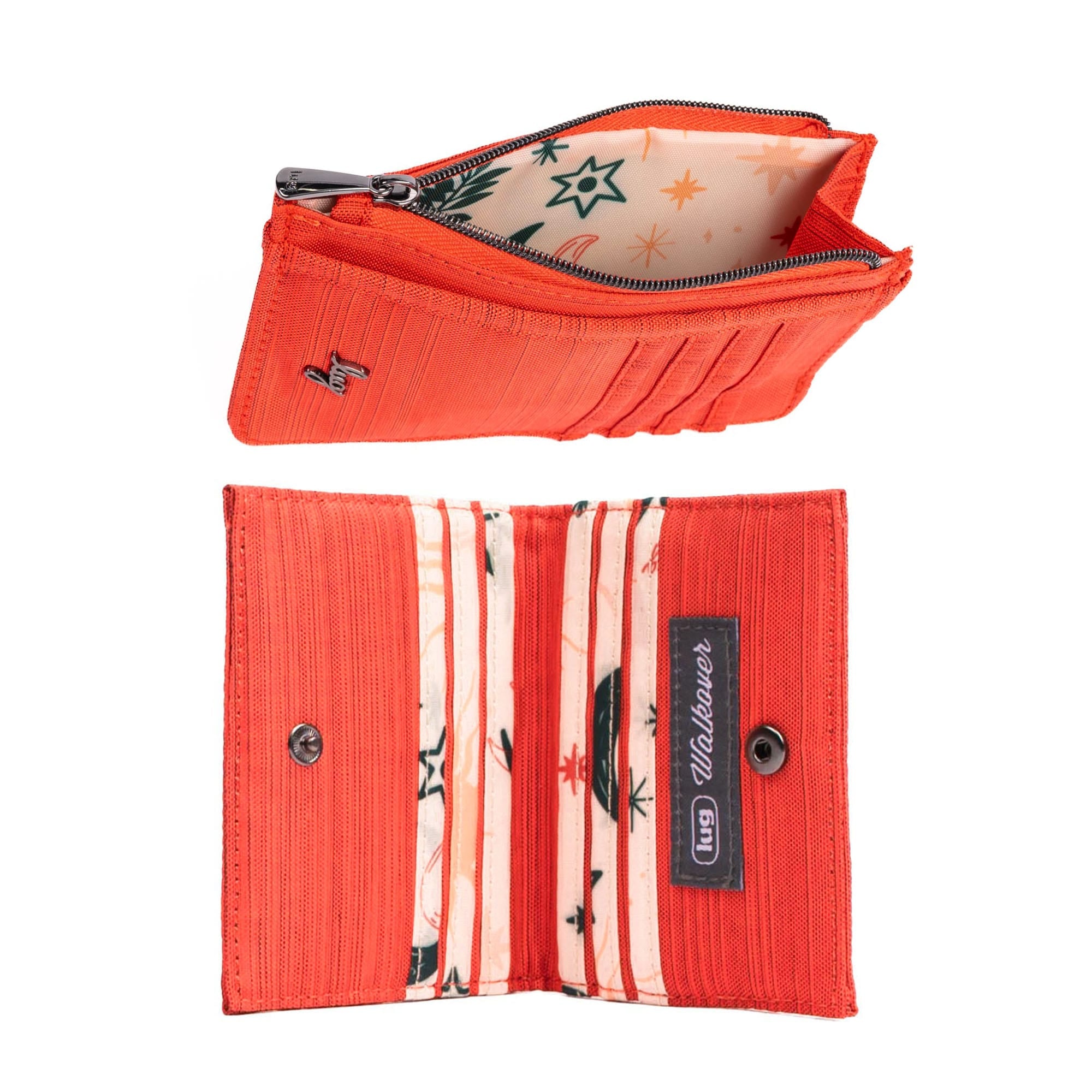 Slide & Walkover RFID Wallet Set - BRUSHED PAPAYA - 25180_SlideWalkoverSet_BrushedPapaya_Angle_03