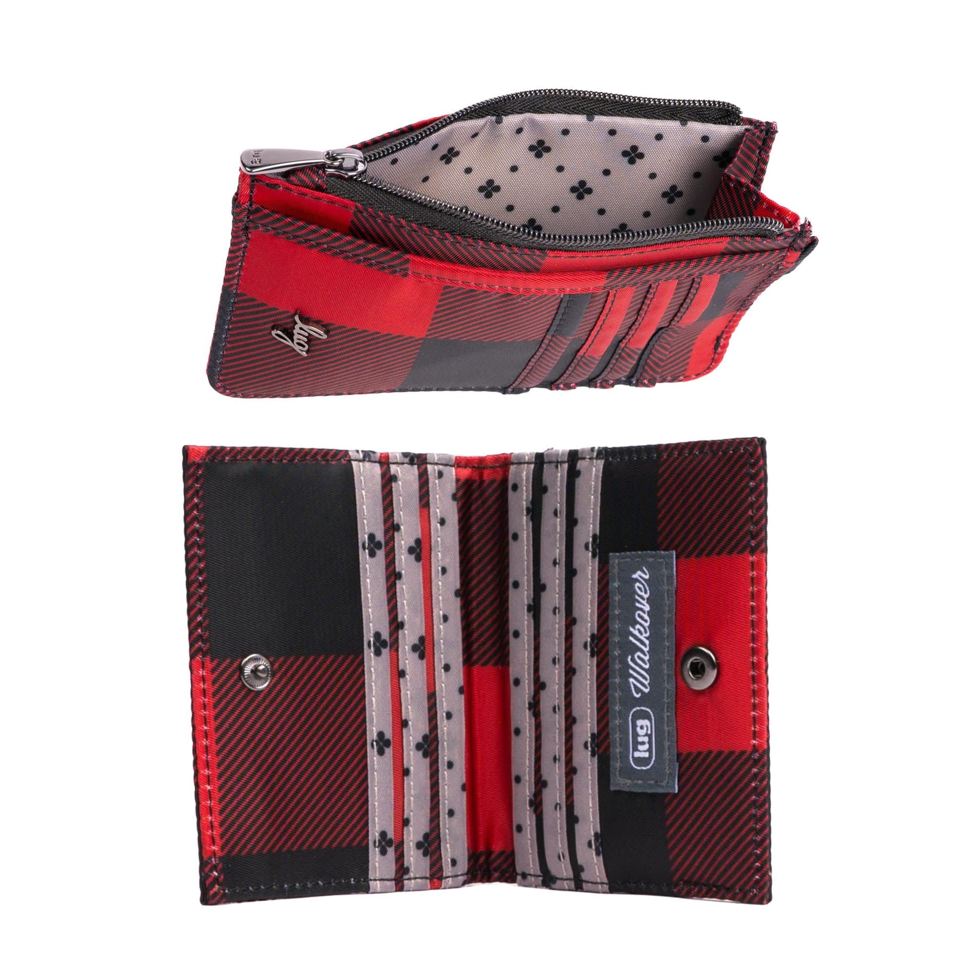 Slide & Walkover RFID Wallet Set - BUFFALO CHECK RED - 25183_SlideWalkoverSet_BuffaloCheckRed_Angle_03