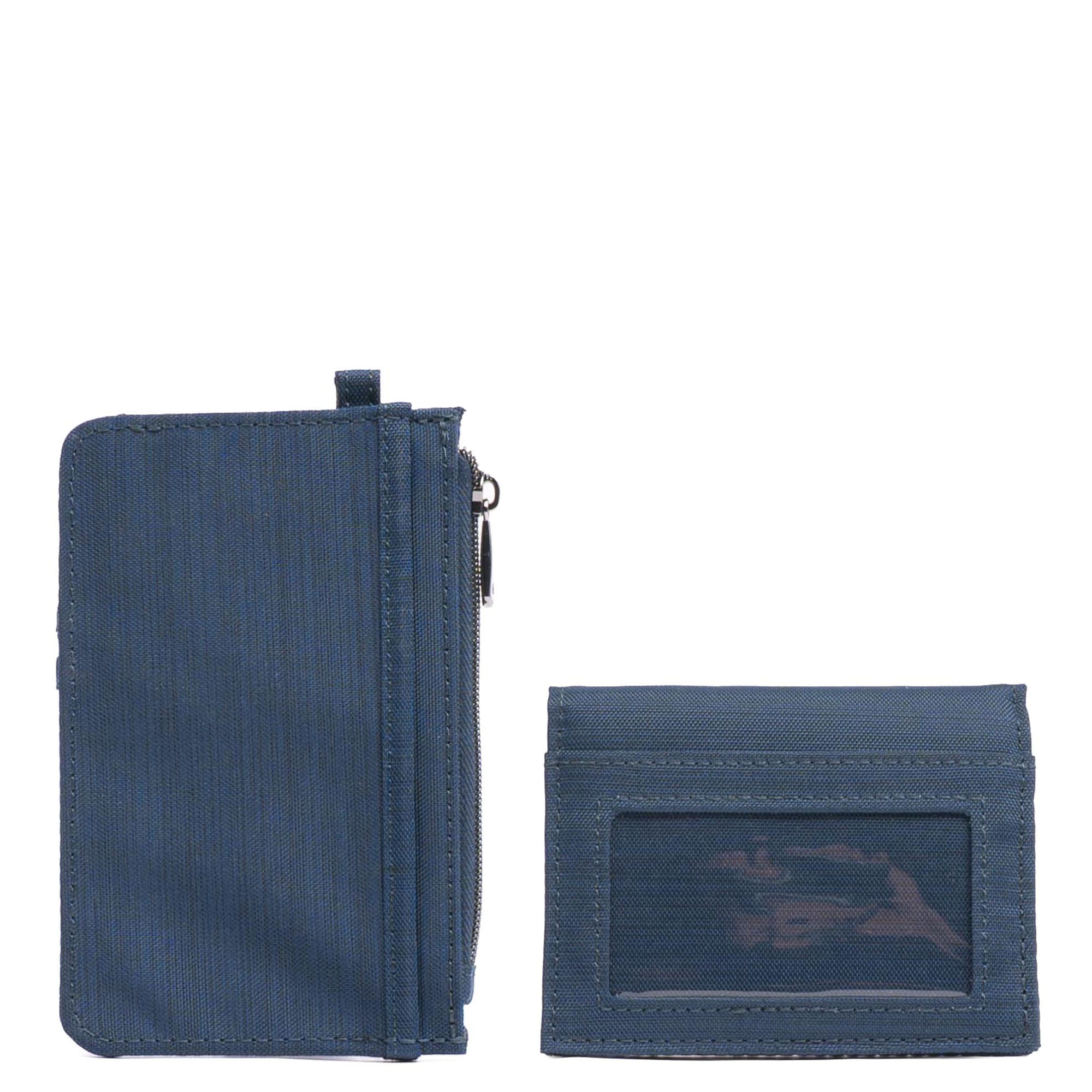 Slide & Walkover RFID Wallet Set - BRUSHED NAVY - 25185_SlideWalkoverSet_BrushedNavy_Angle_02