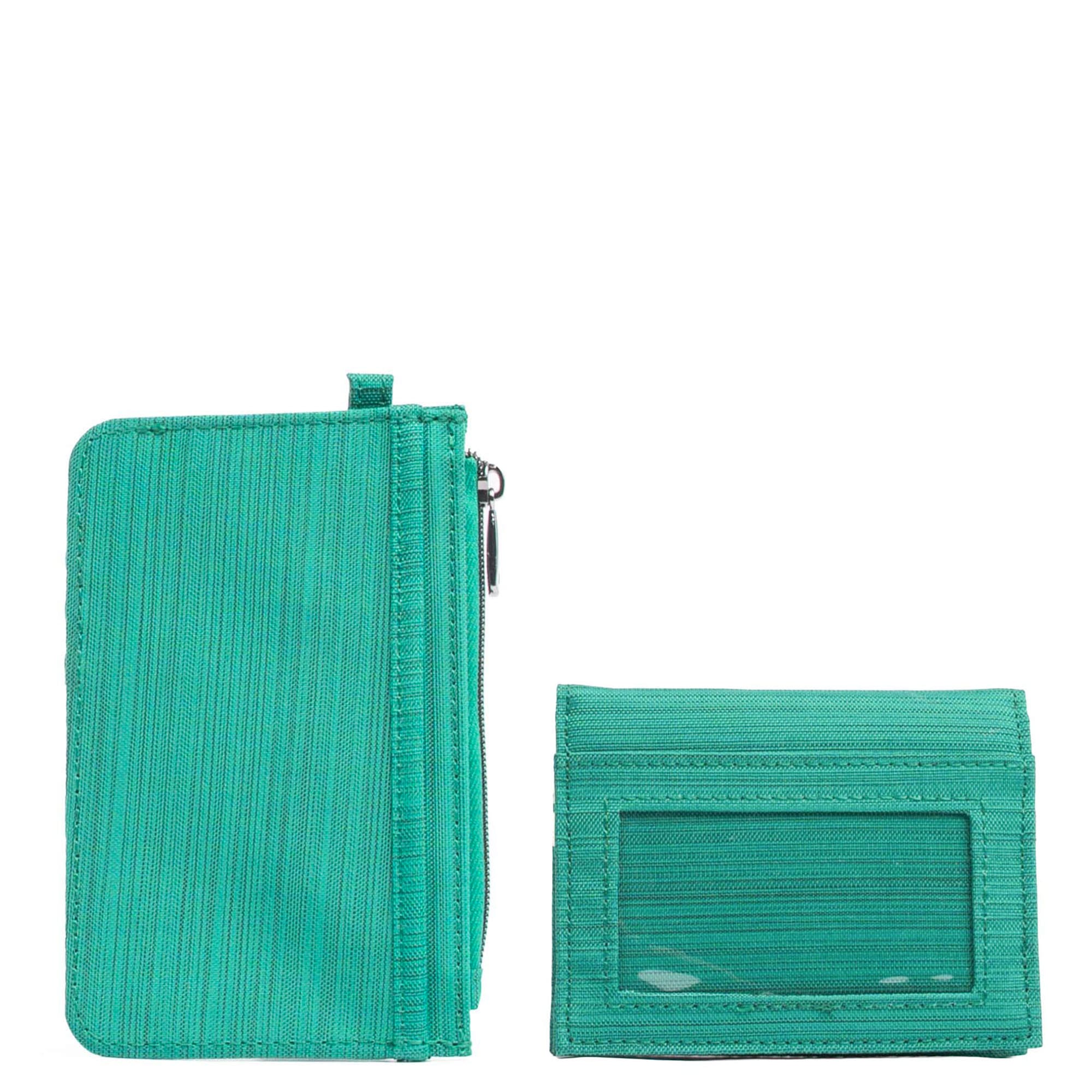 Slide & Walkover RFID Wallet Set - BRUSHED KELLY - 25187_SlideWalkoverSet_BrushedKelly_Angle_02