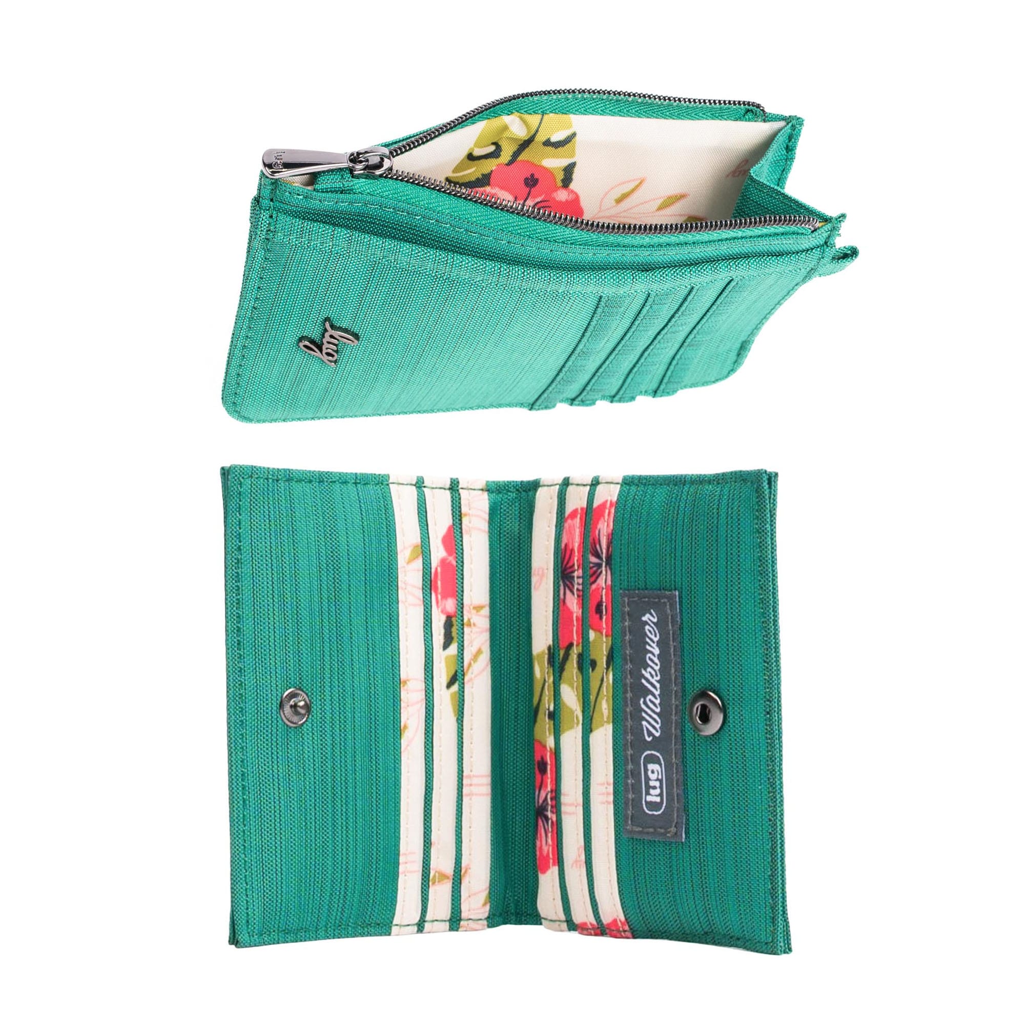 Slide & Walkover RFID Wallet Set - BRUSHED KELLY - 25187_SlideWalkoverSet_BrushedKelly_Angle_03