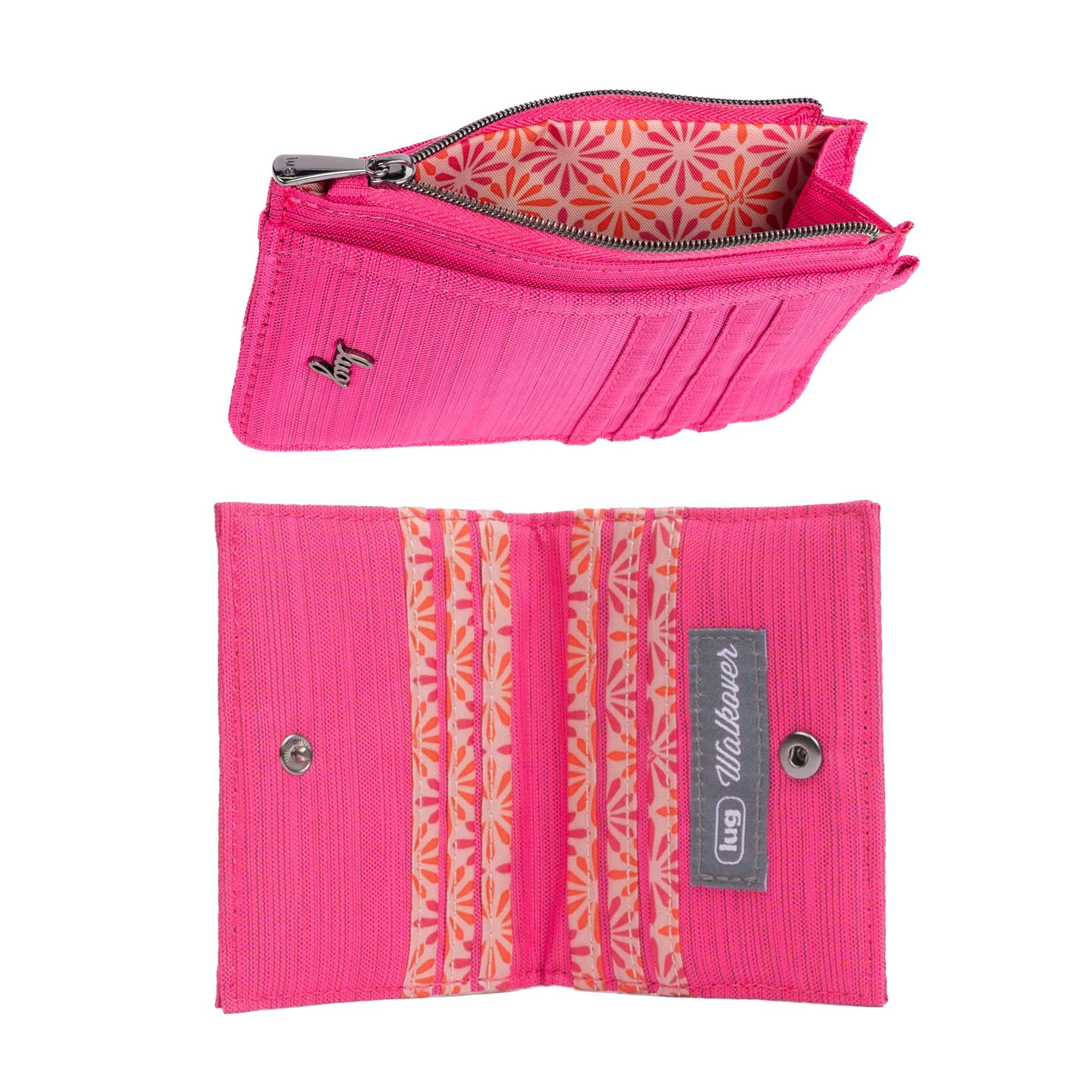 Slide & Walkover RFID Wallet Set - BRUSHED ROSETTE PINK - 25188_SlideWalkoverSet_BrushedRosettePink_Angle_03