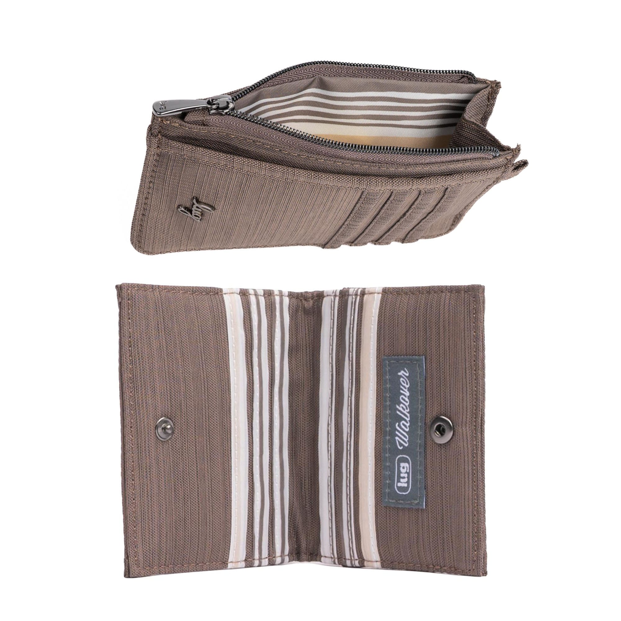 Slide & Walkover RFID Wallet Set - BRUSHED WALNUT - 25189_SlideWalkoverSet_BrushedWalnut_Angle_03