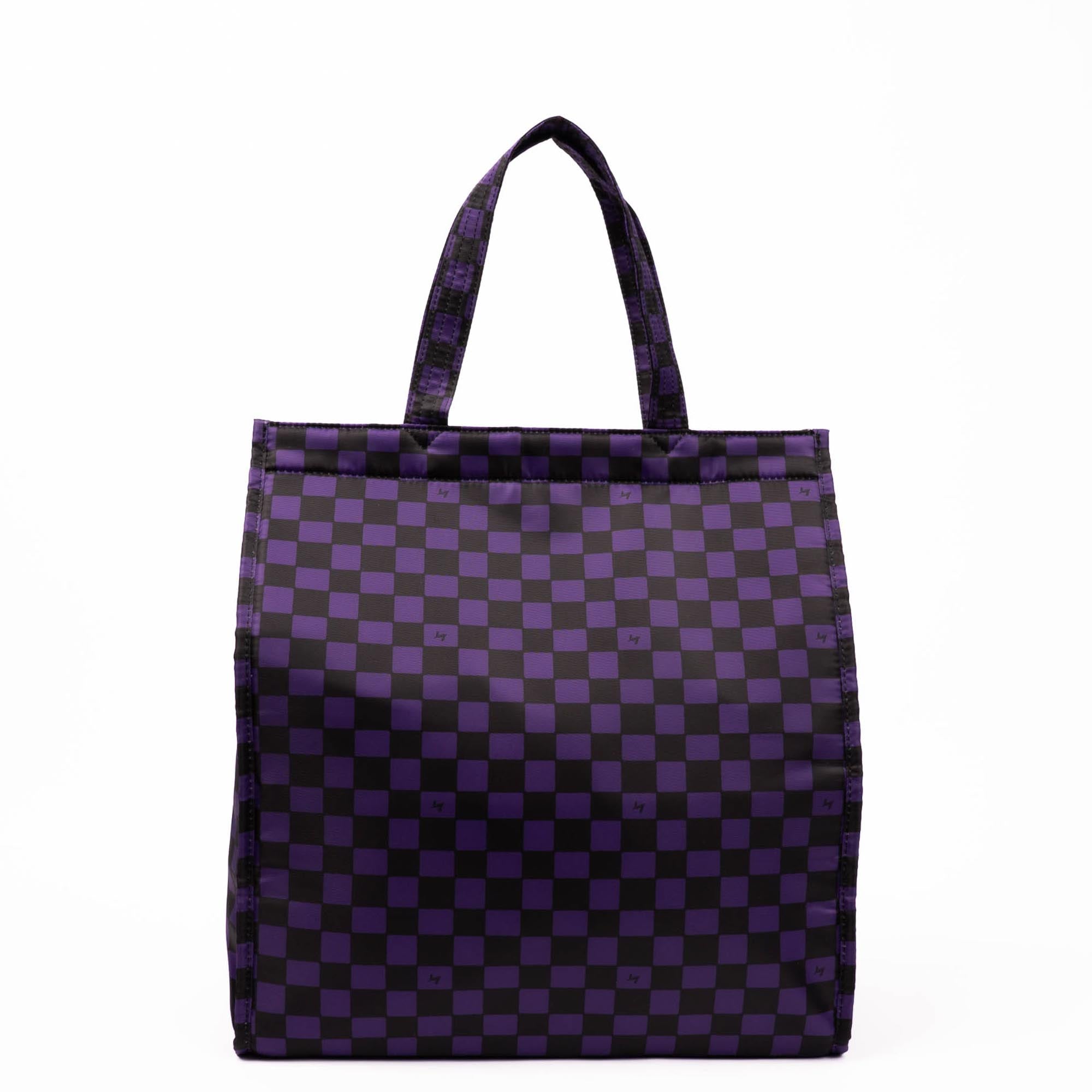 Halloween Runner Tote - HAUNTED SQUARES PURPLE (PUMPKIN) - 25252_Runner1pc_HauntedSquaresPurplePumpkin_Angle_04