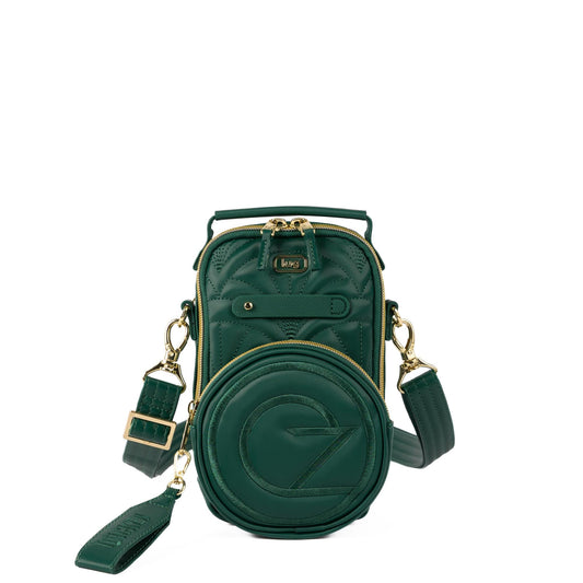 Wicked x Lug Skeeter Mini Bridge SE Satin Luxe VL Convertible Crossbody Bag - - 25289_Wicked_SkeeterMini_WickedlyGreen_Angle_01