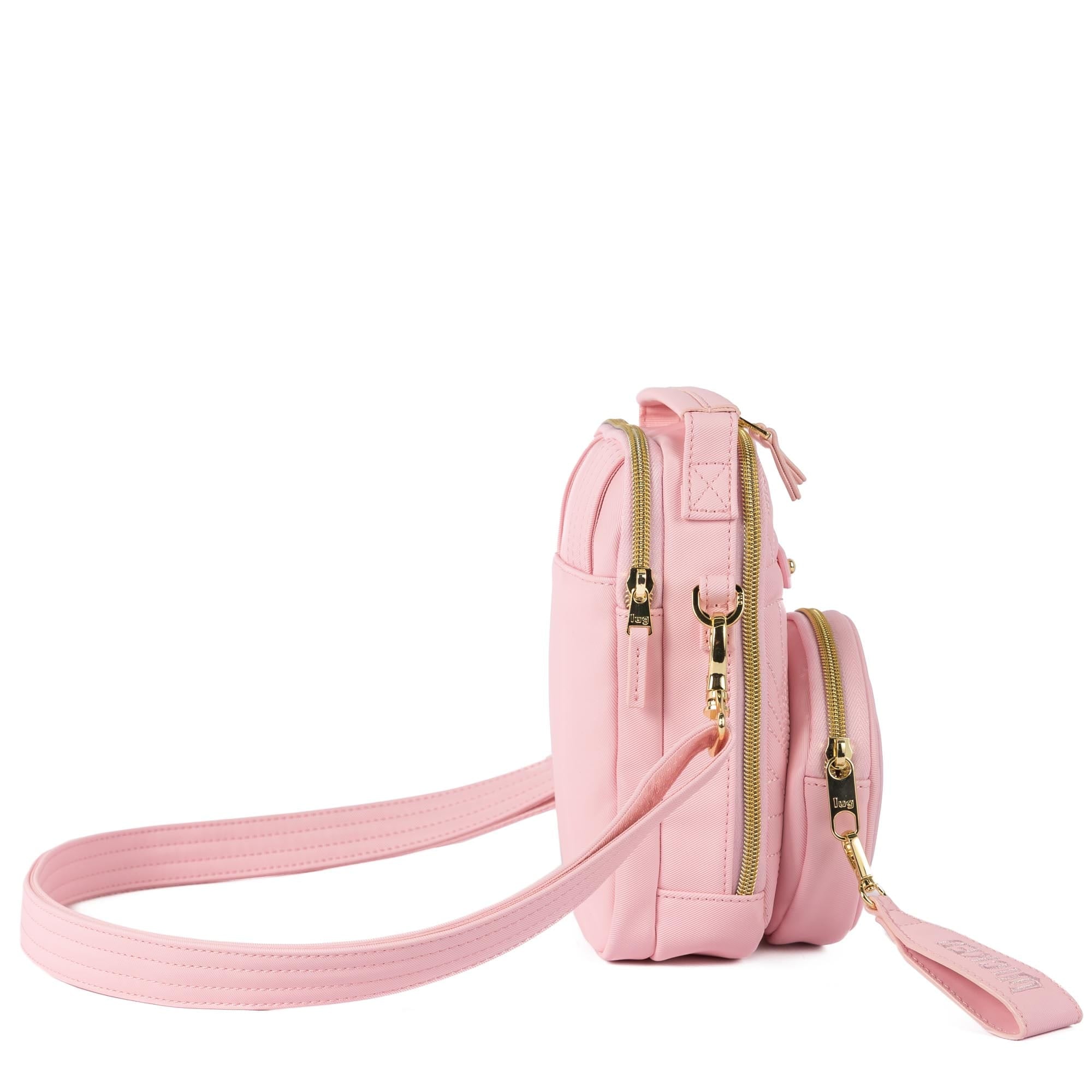 Wicked x Lug Skeeter Mini Bridge SE Satin Luxe VL Convertible Crossbody Bag - OZ BUBBLE PINK - 25290_Wicked_SkeeterMini_BubblePink_Angle_03