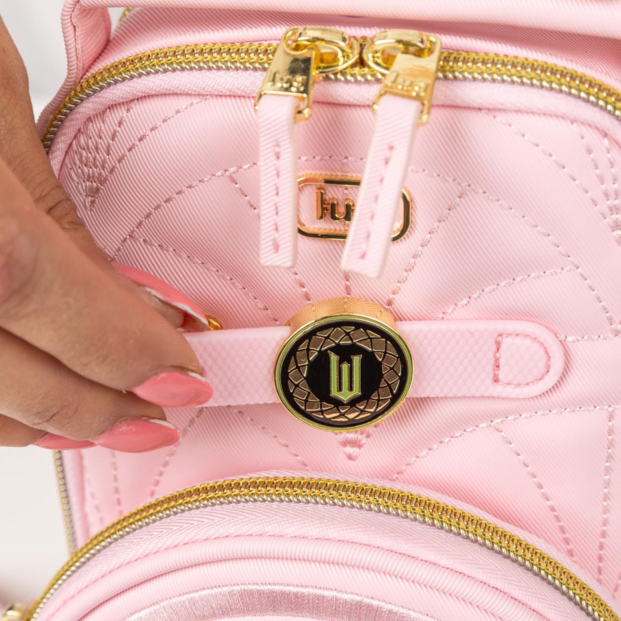 Wicked x Lug Skeeter Mini Bridge SE Satin Luxe VL Convertible Crossbody Bag - - 25290_Wicked_SkeeterMini_BubblePink_Lifestyle_08