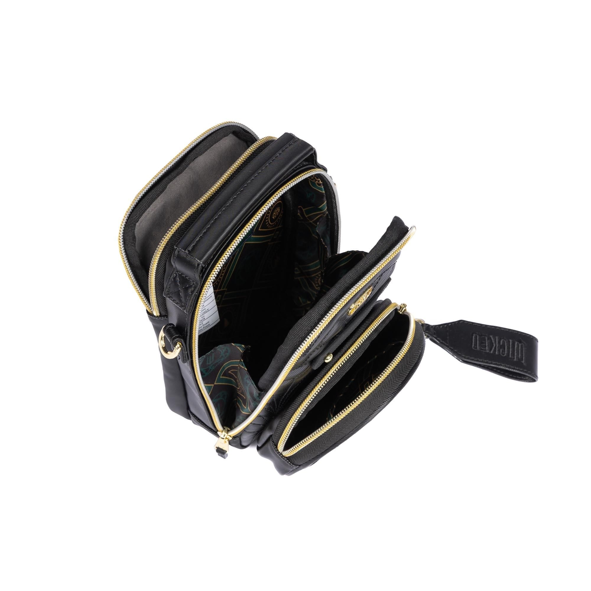 Wicked x Lug Skeeter Mini Bridge SE Satin Luxe VL Convertible Crossbody Bag - OZ BLACK - 25291_Wicked_SkeeterMini_Black_Angle_06