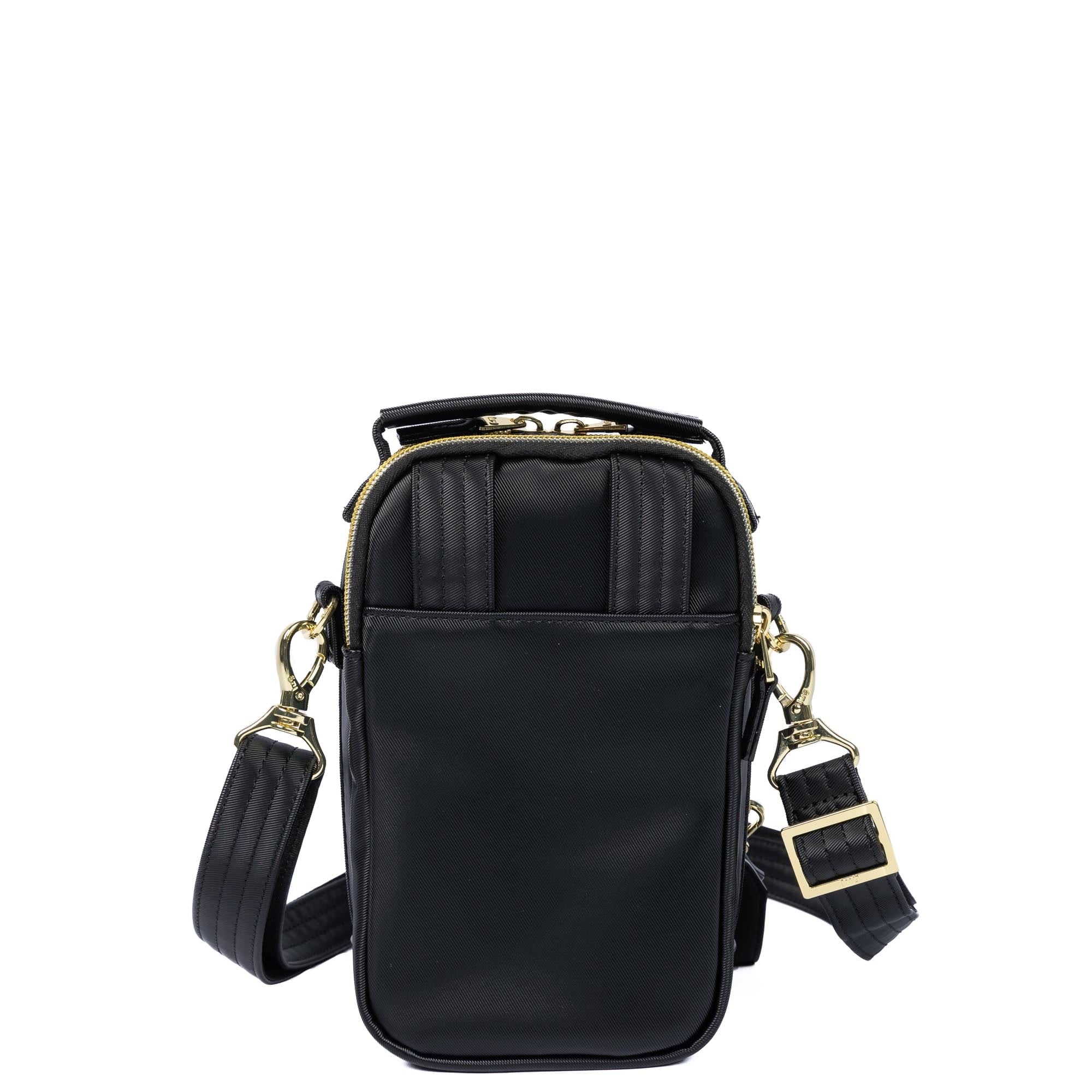 Wicked x Lug Skeeter Mini Bridge SE Satin Luxe VL Convertible Crossbody Bag - WICKED BLACK - 25292_Wicked_SkeeterMini_WickedBlack_Angle_04