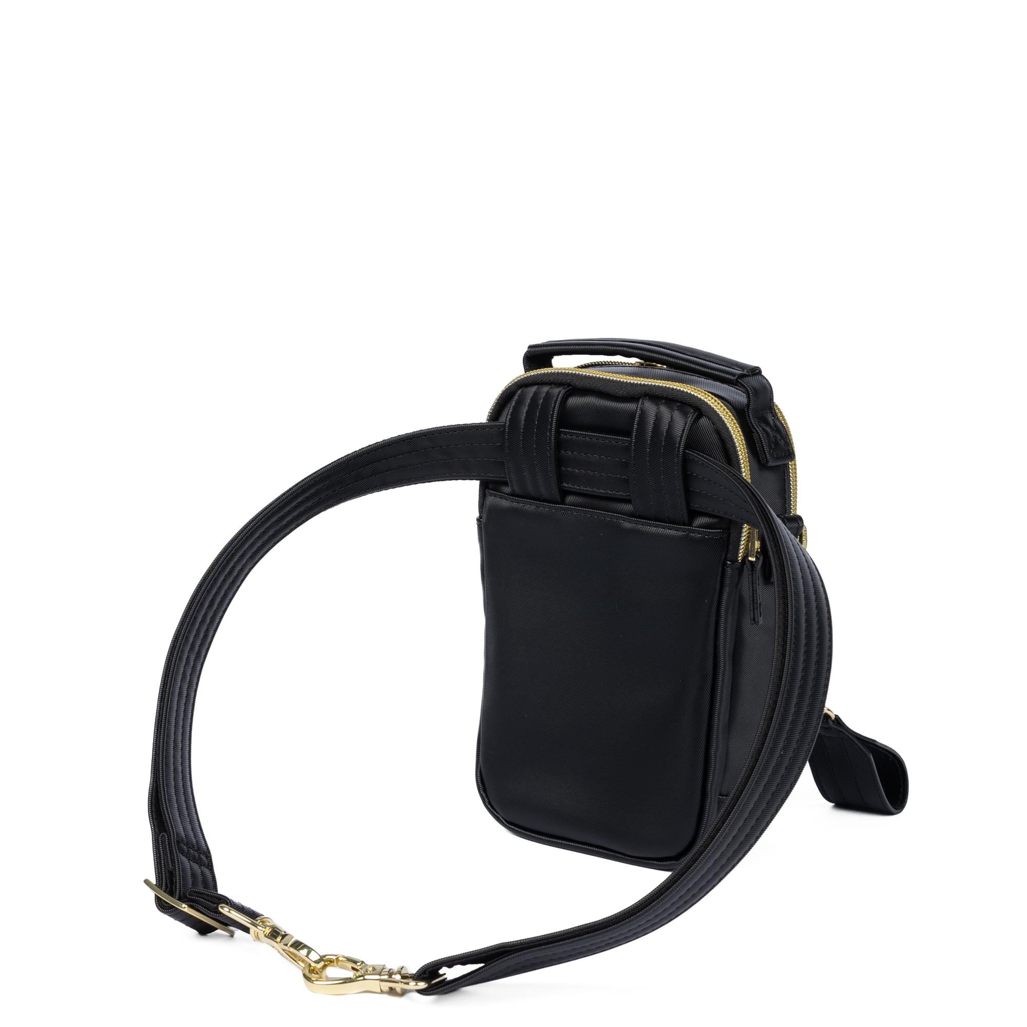 Wicked x Lug Skeeter Mini Bridge SE Satin Luxe VL Convertible Crossbody Bag - WICKED BLACK - 25292_Wicked_SkeeterMini_WickedBlack_Angle_05