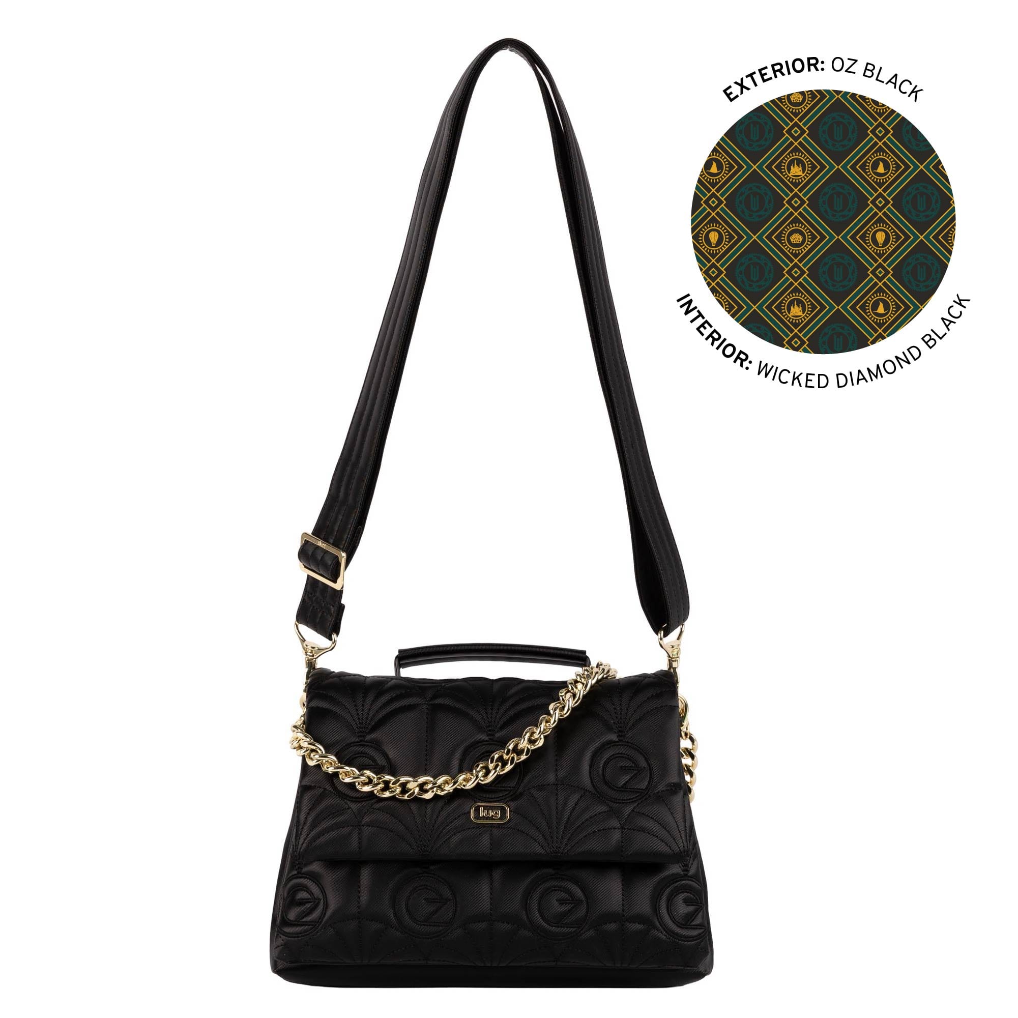 Wicked x Lug Plié Satin Luxe VL Crossbody Bag - OZ BLACK - 25293_Wicked_PlieSatinLuxe_Black_Angle_01_m59ykq