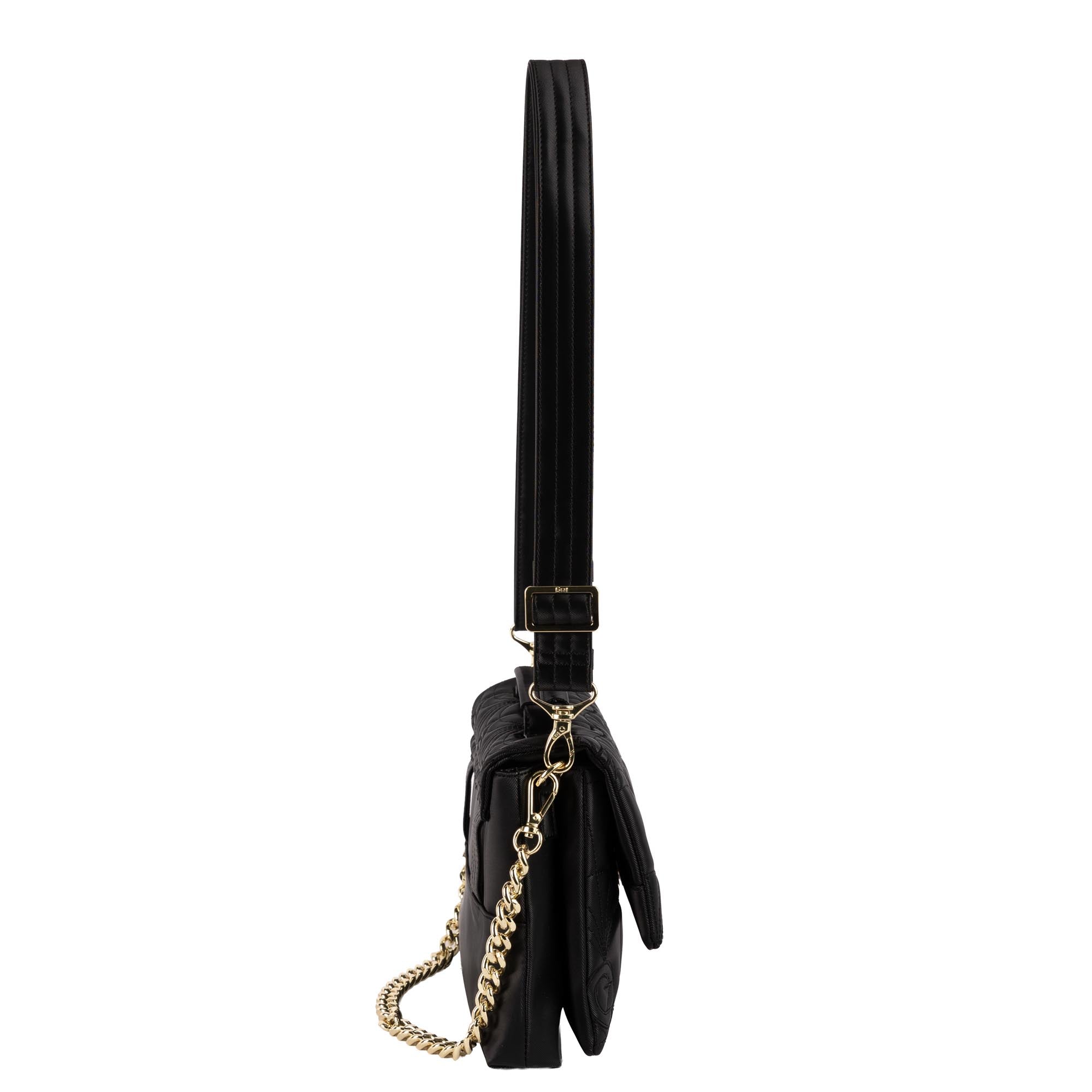 Wicked x Lug Plié Satin Luxe VL Crossbody Bag - OZ BLACK - 25293_Wicked_PlieSatinLuxe_Black_Angle_03