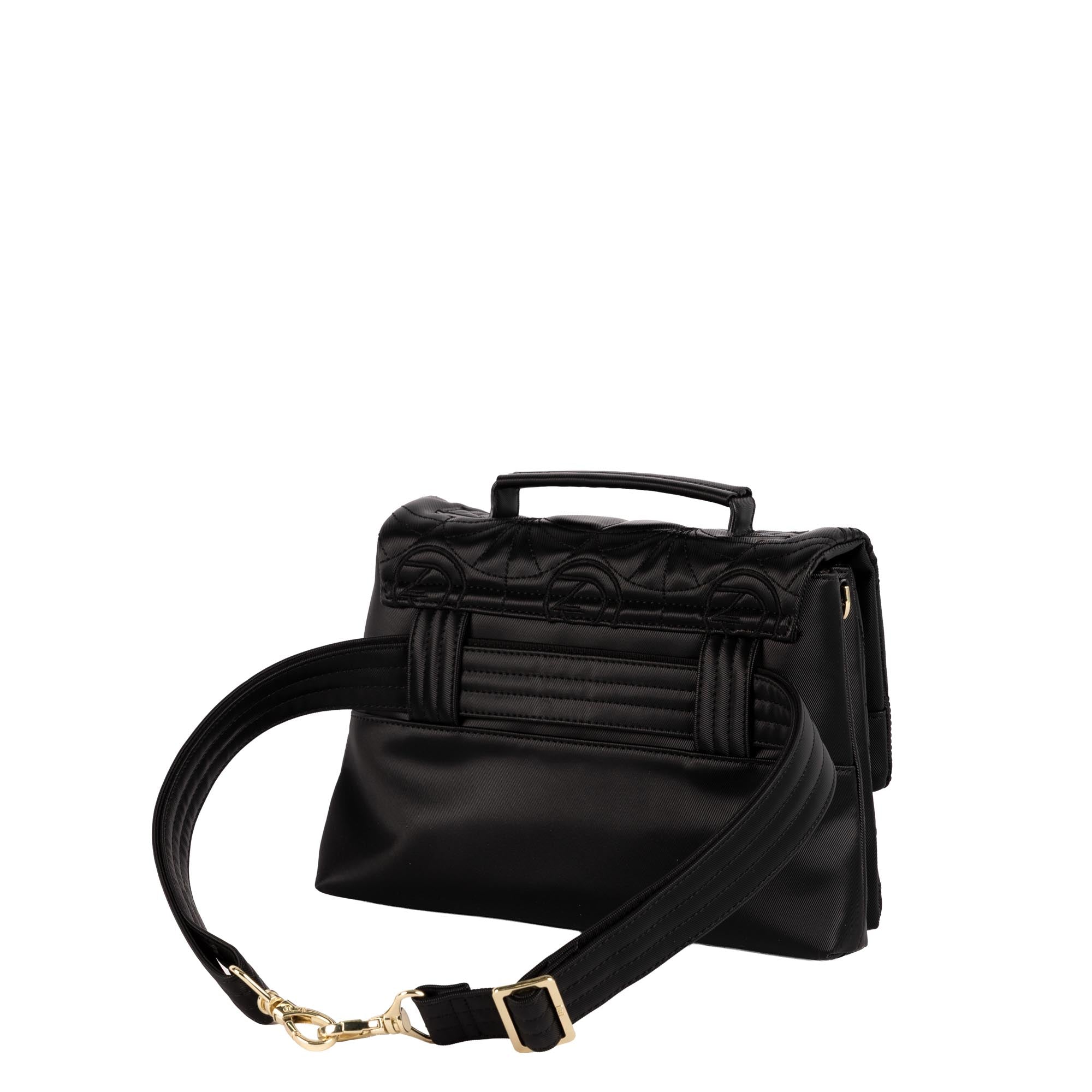 Wicked x Lug Plié Satin Luxe VL Crossbody Bag - OZ BLACK - 25293_Wicked_PlieSatinLuxe_Black_Angle_05