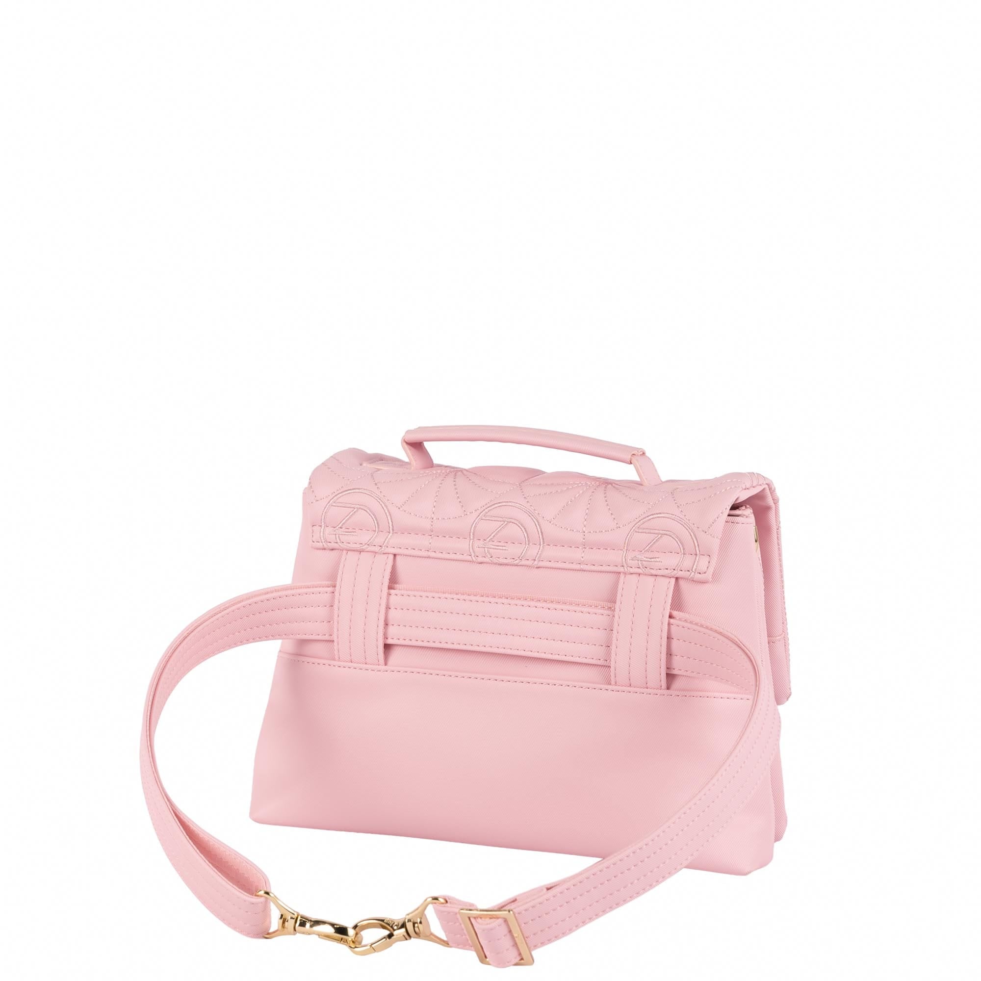 Wicked x Lug Plié Satin Luxe VL Crossbody Bag - OZ BUBBLE PINK - 25294_Wicked_PlieSatinLuxe_BubblePink_Angle_05