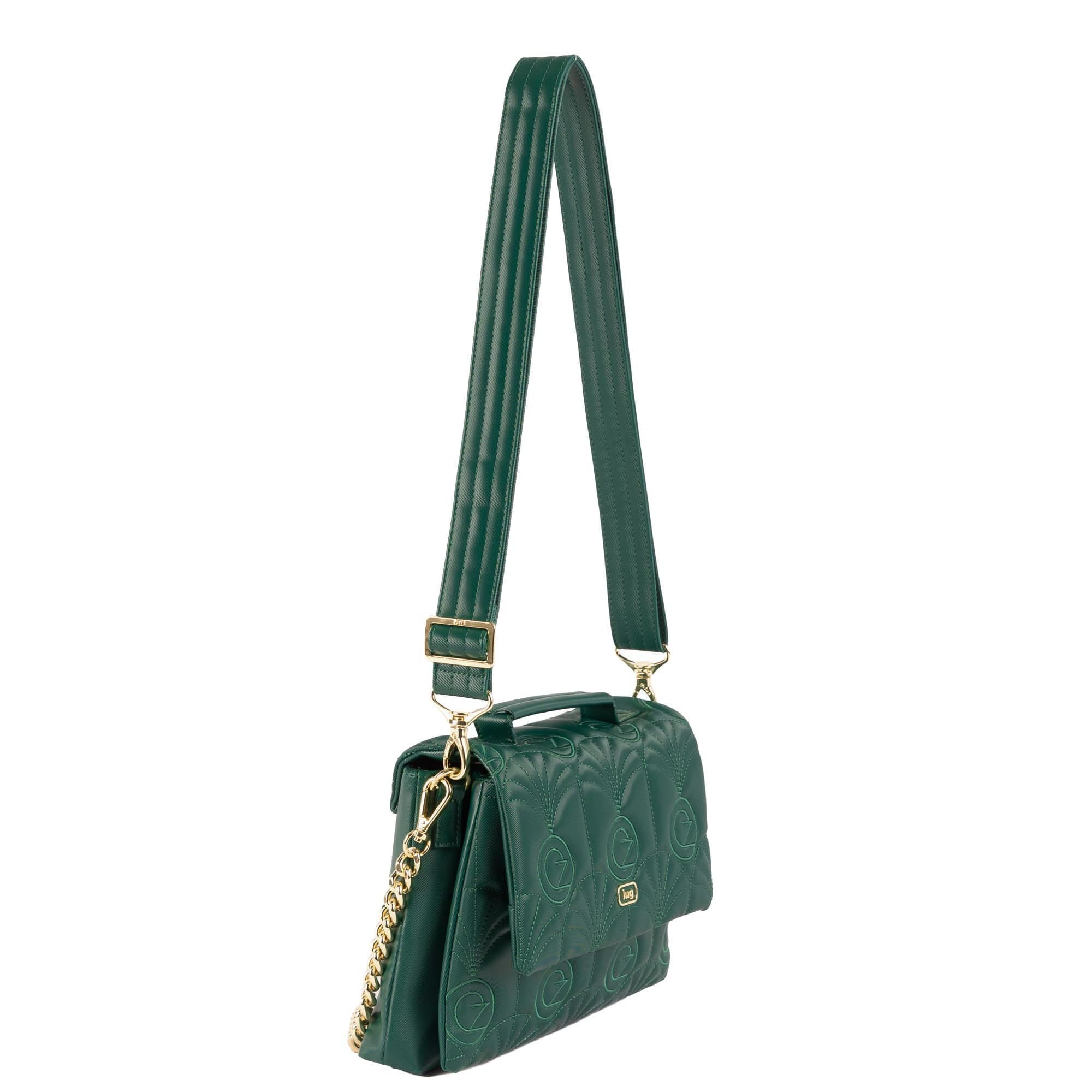 Wicked x Lug Plié Satin Luxe VL Crossbody Bag - OZ WICKEDLY GREEN - 25295_Wicked_PlieSatinLuxe_WickedlyGreen_Angle_02