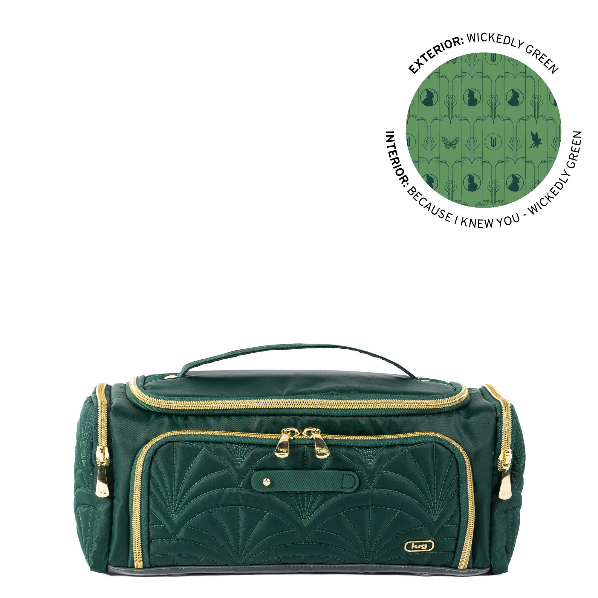 Wicked x Lug Trolley Cosmetic Case - WICKEDLY GREEN - 25318_Trolley_WickedlyGreen_Angle_01