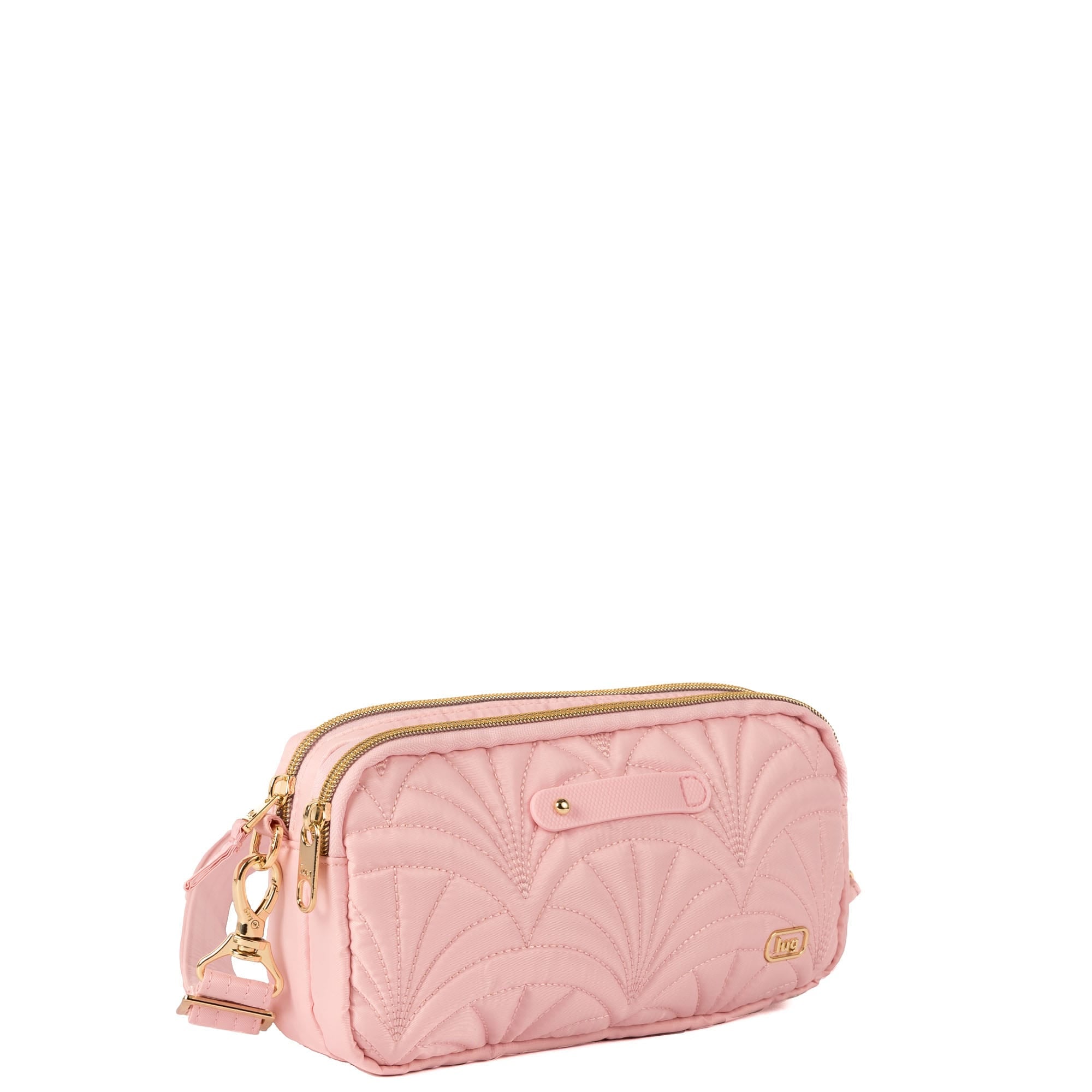 Wicked x Lug Coupe XL Plus Convertible Crossbody Bag - BUBBLE PINK - 25325_CoupeXLPluswCharmBar_BubblePink_Angle_02