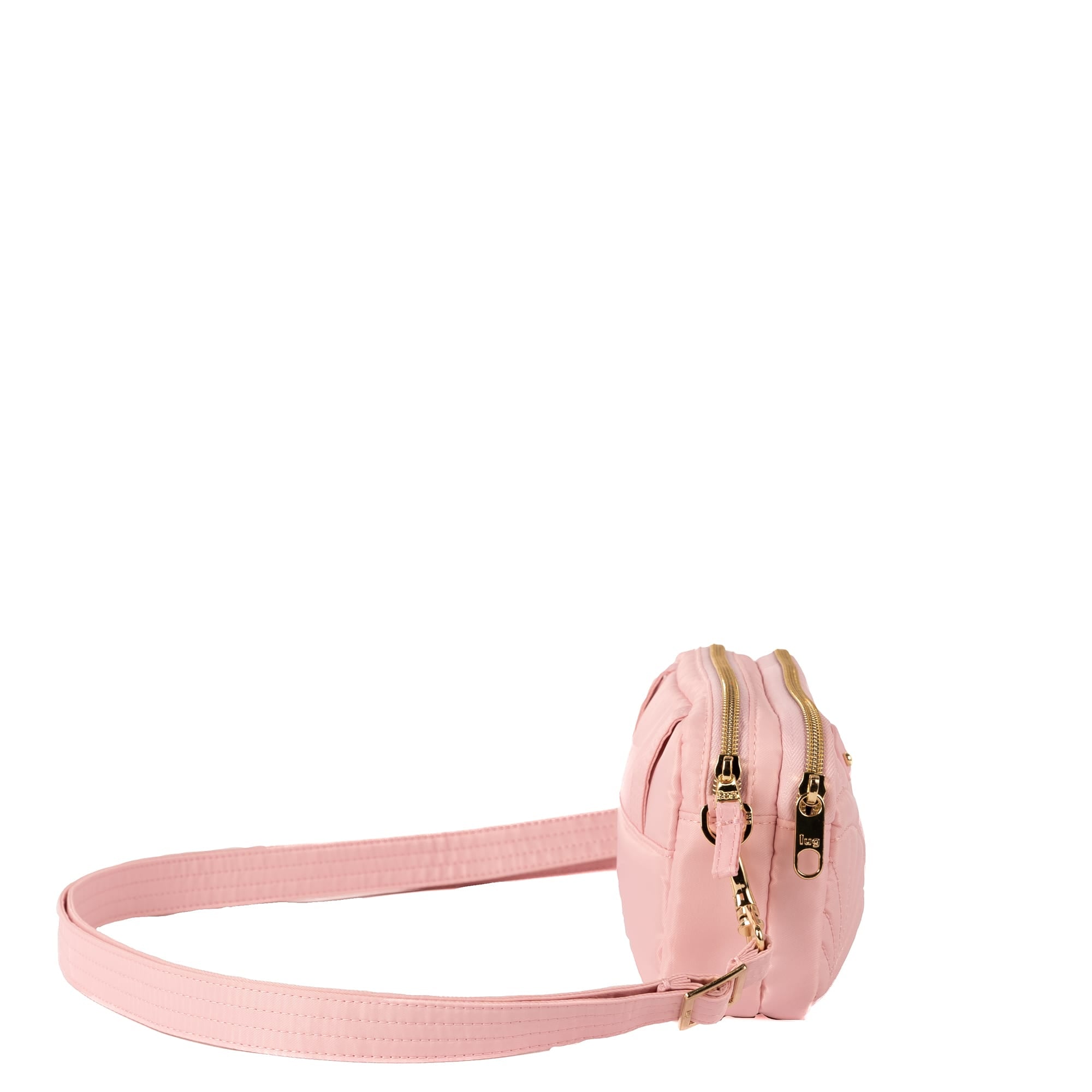Wicked x Lug Coupe XL Plus Convertible Crossbody Bag - BUBBLE PINK - 25325_CoupeXLPluswCharmBar_BubblePink_Angle_03
