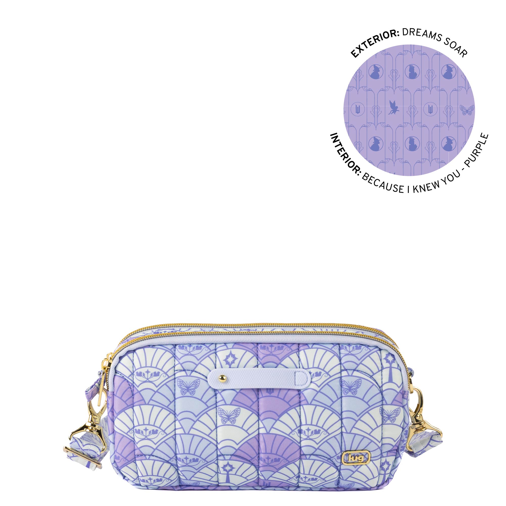 Wicked x Lug Coupe XL Plus Convertible Crossbody Bag - DREAMS SOAR - 25327_CoupeXLPluswCharmBar_DreamsSoar_Angle_01