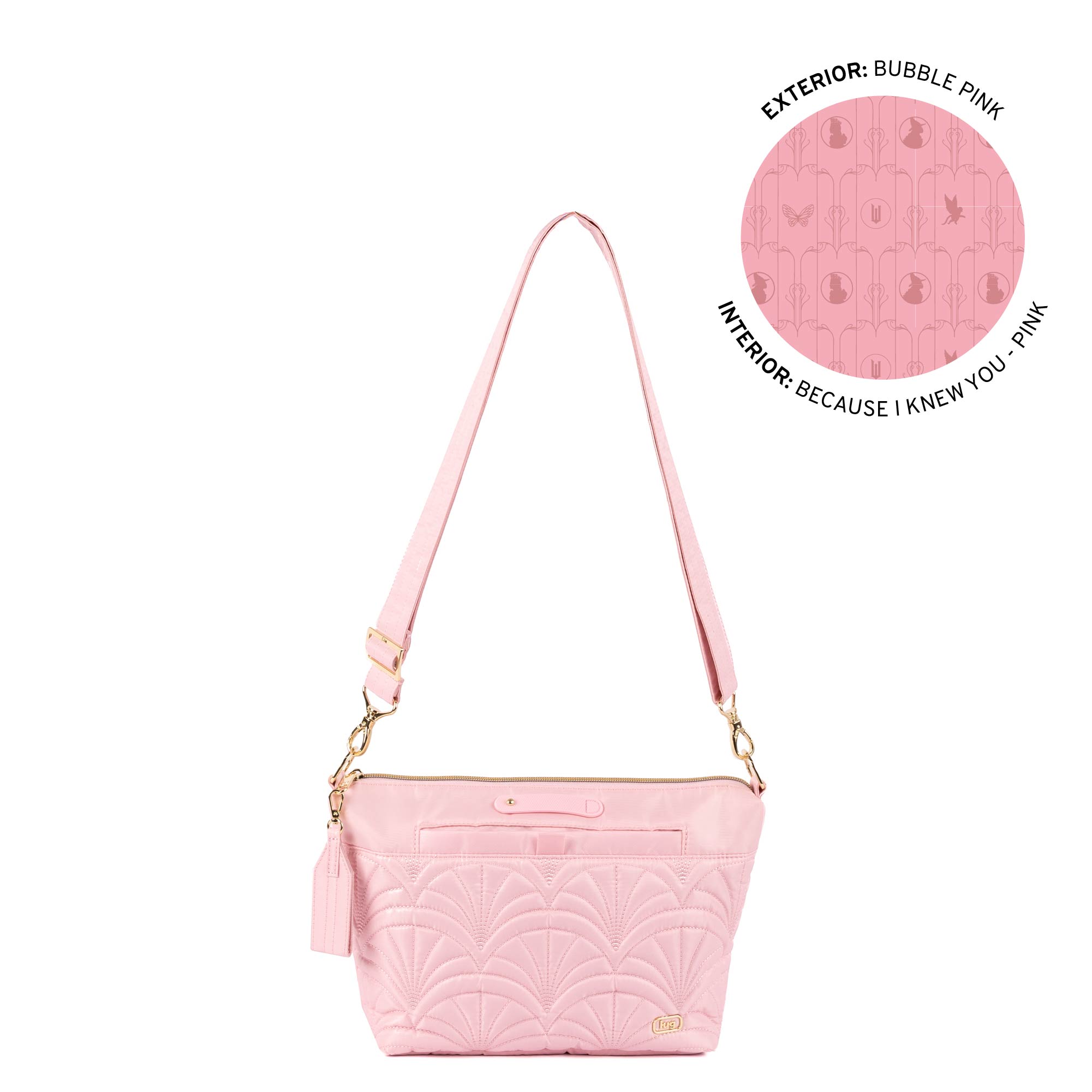Wicked x Lug Flare 2 Crossbody Bag - BUBBLE PINK - 25335_Wicked_Flare2_BubblePink_Angle_01