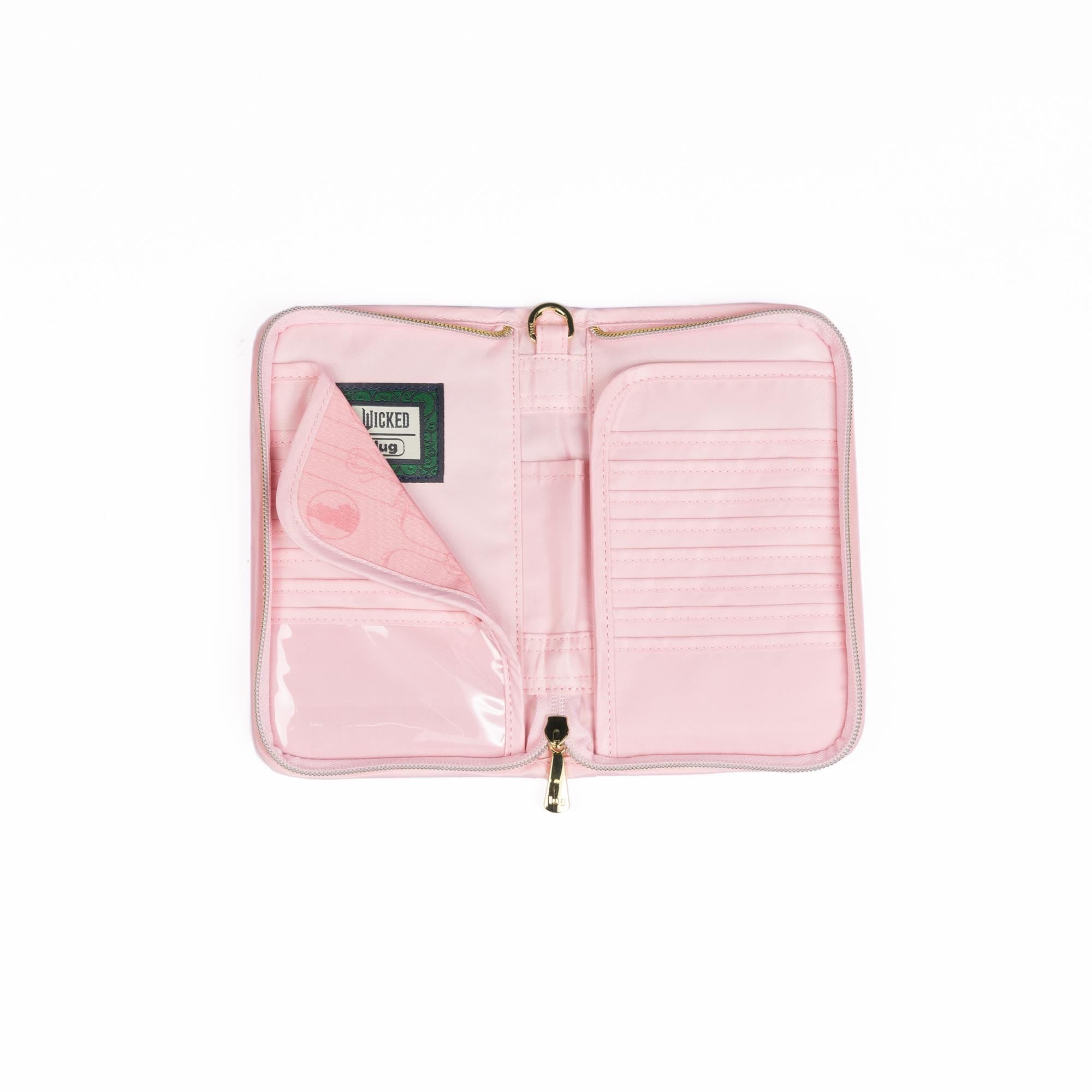Wicked x Lug Tandem Zip RFID Wallet - BUBBLE PINK - 25341_Wicked_TandemZip_BubblePink_Angle_06