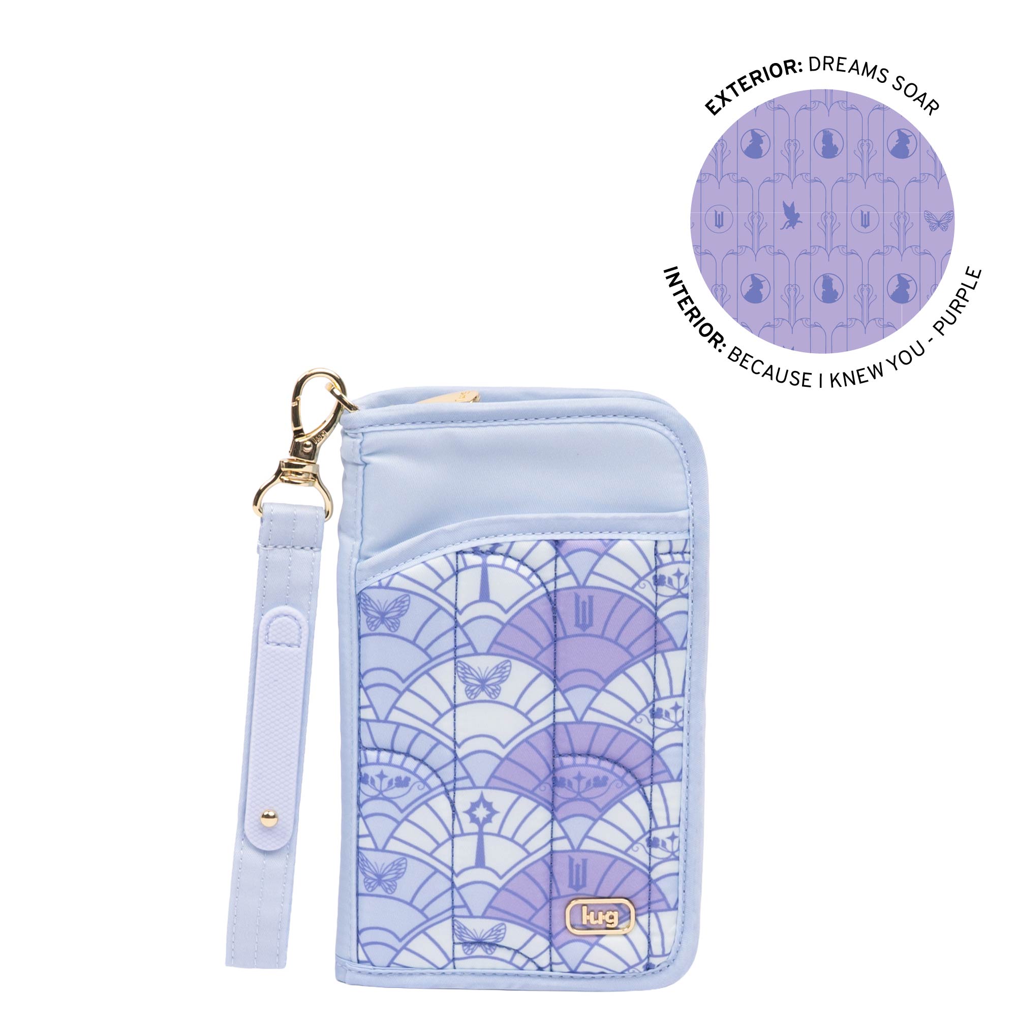 Wicked x Lug Tandem Zip RFID Wallet - DREAMS SOAR - 25343_Wicked_TandemZip_DreamSoar_Angle_01