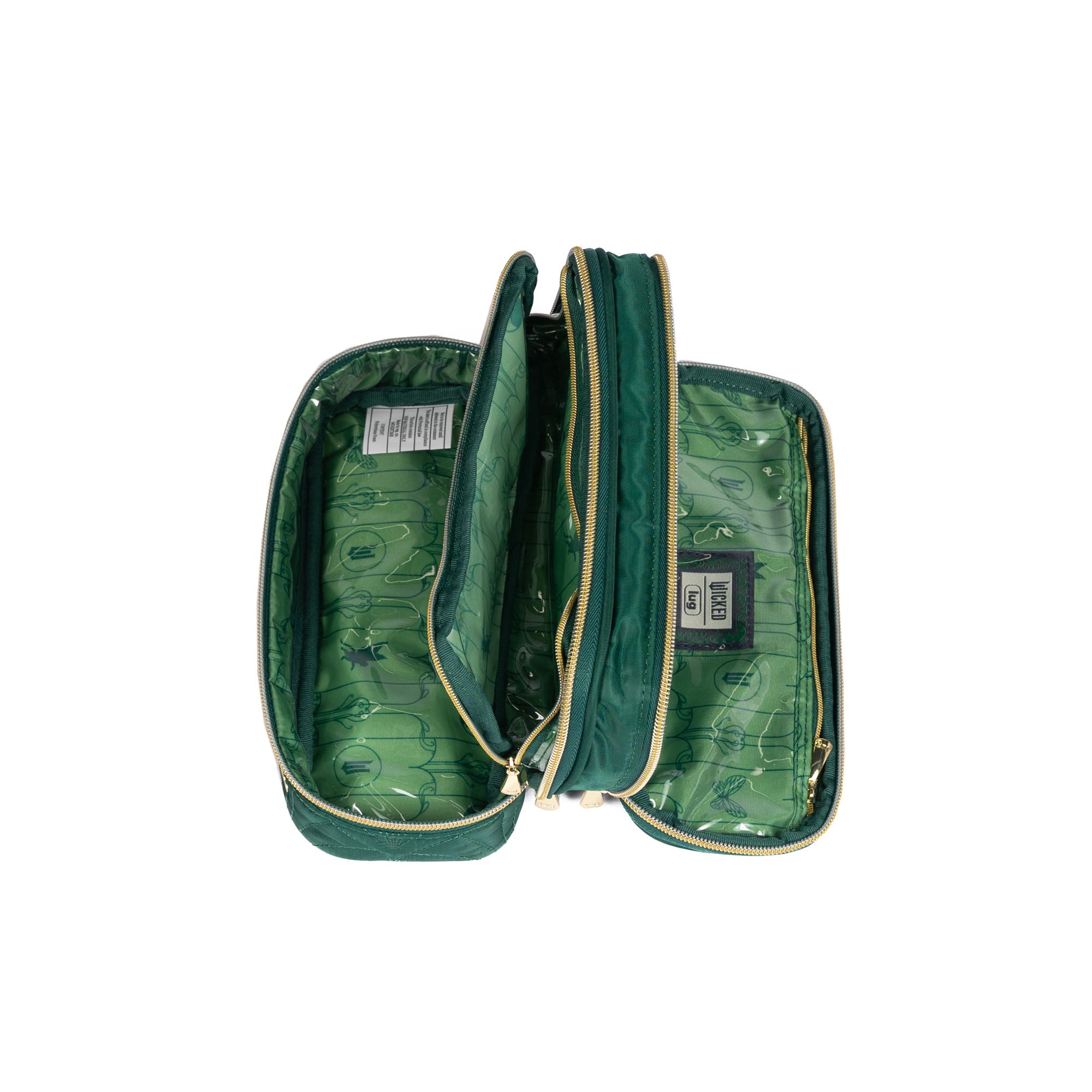 Wicked x Lug Double Decker Cosmetic Case - WICKEDLY GREEN - 25352_Wicked_DoubleDecker-WickedlyGreen_Angle_05