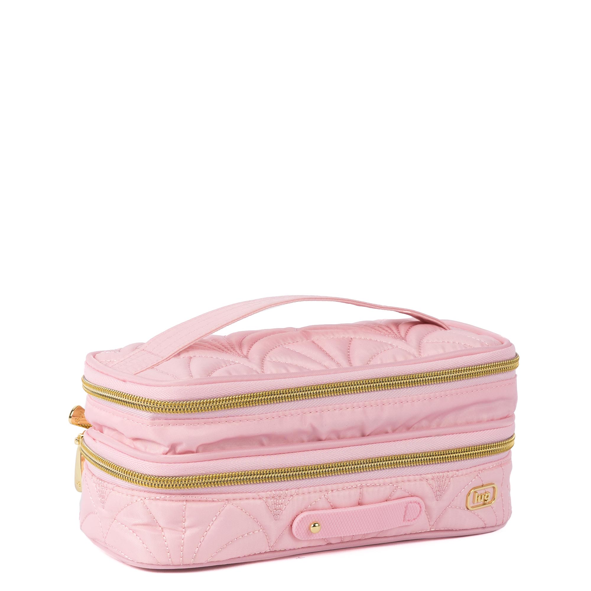 Wicked x Lug Double Decker Cosmetic Case - BUBBLE PINK - 25353_Wicked_DoubleDecker_BubblePink_Angle_02