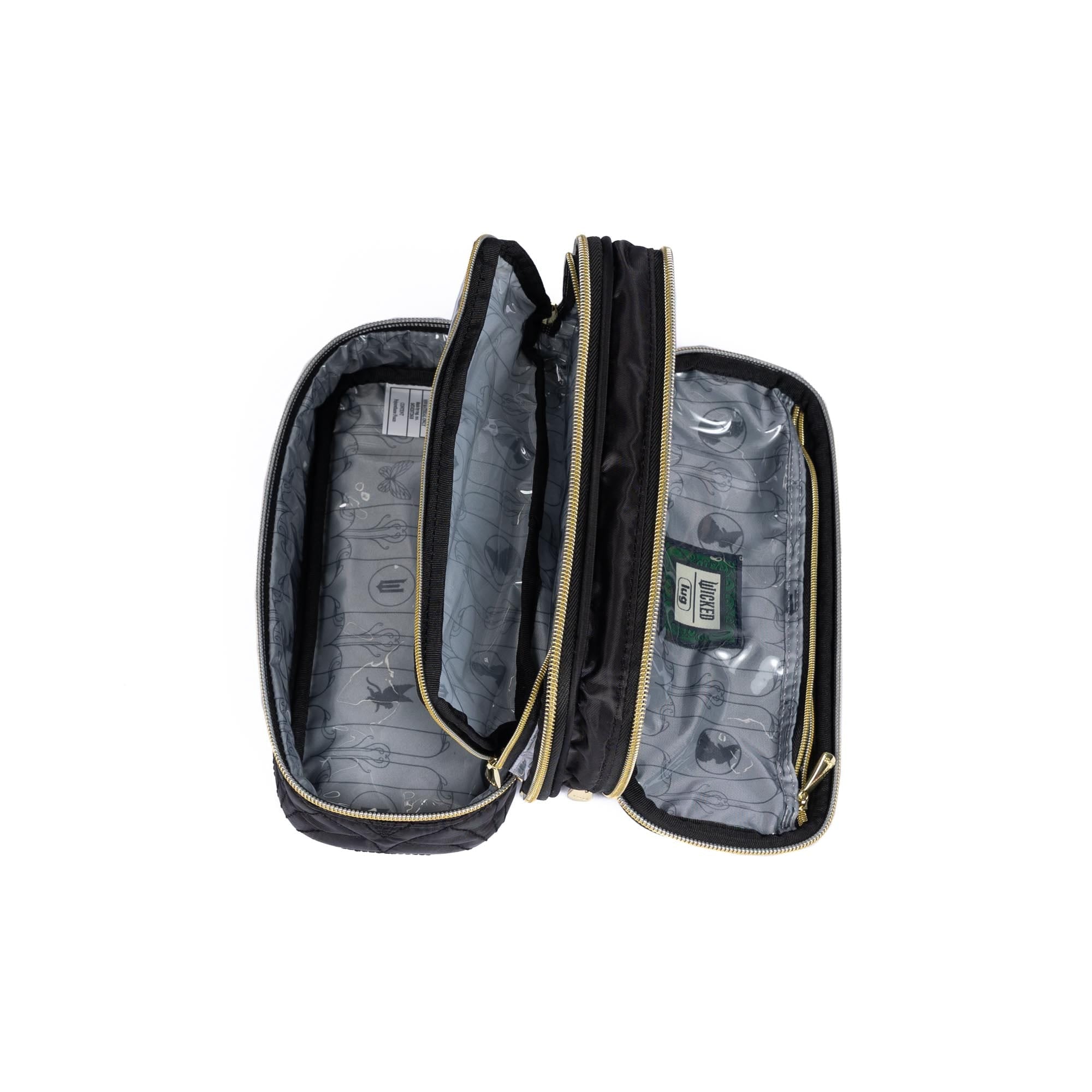 Wicked x Lug Double Decker Cosmetic Case - BLACK - 25354_Wicked_DoubleDecker-Black_Angle_05