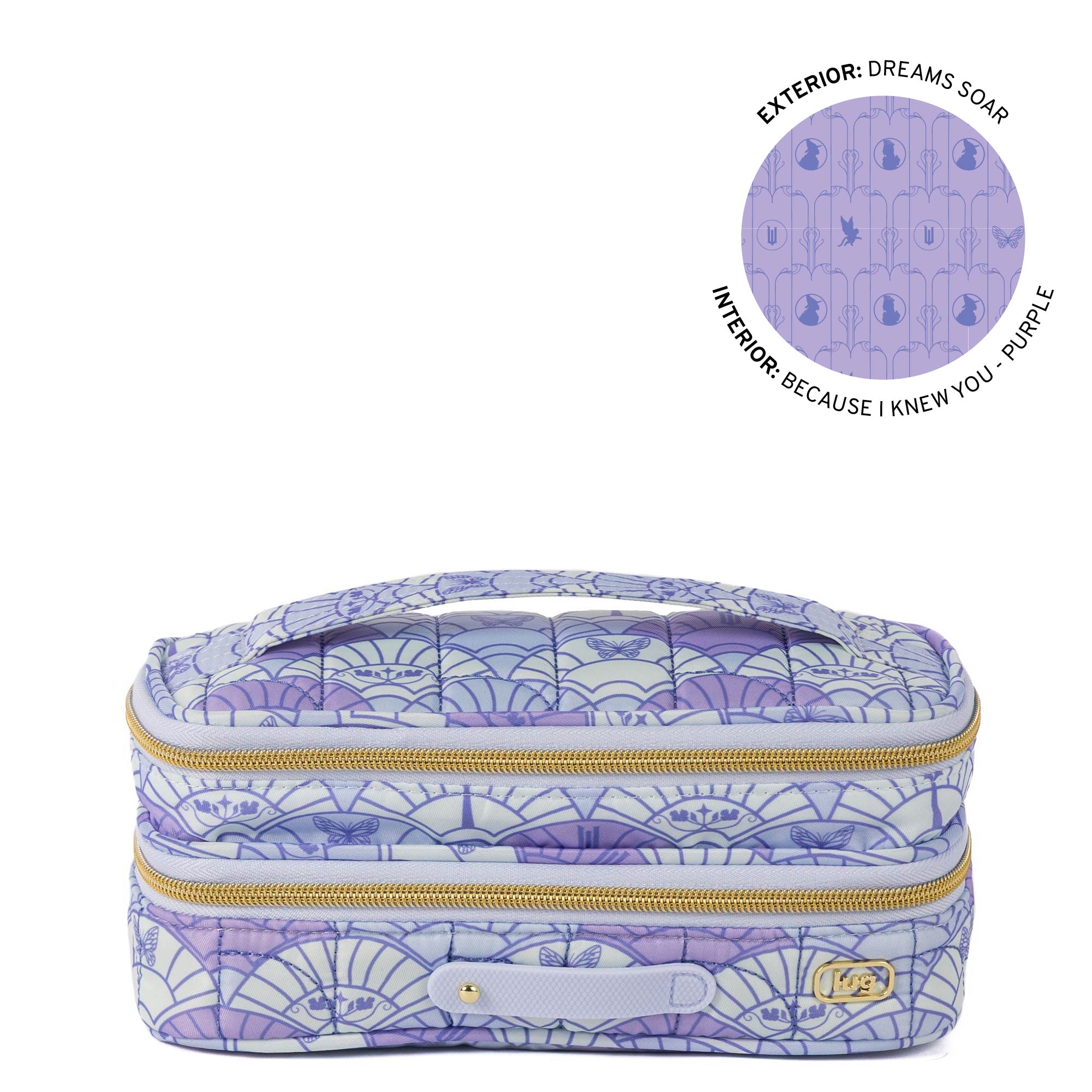 Wicked x Lug Double Decker Cosmetic Case - DREAMS SOAR - 25355_Wicked_DoubleDecker_DreamSoar_Angle_01_kbm2ec