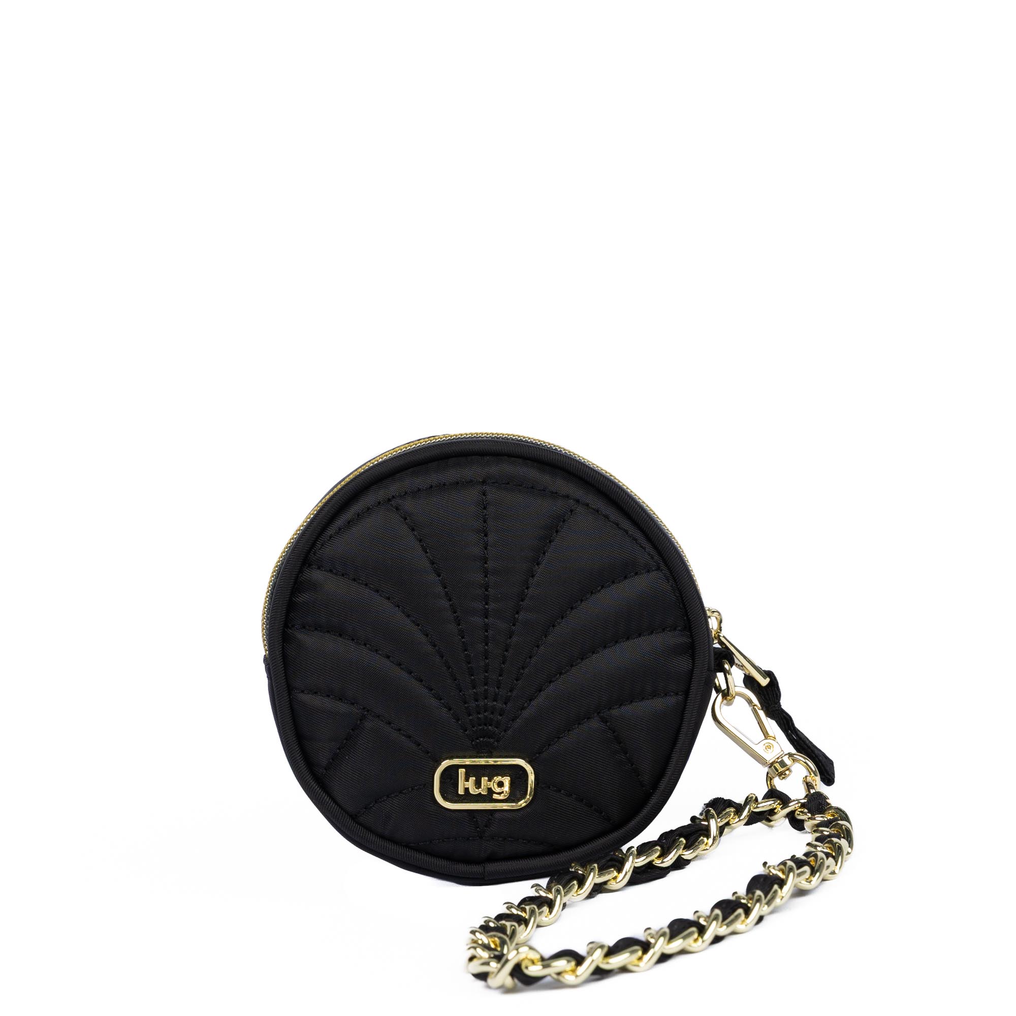 Wicked x Lug Ozwheel Circle Pouch & Metal Chain Wristlet - BLACK - 25358_Wicked_Ozwheel_Black_Angle_03
