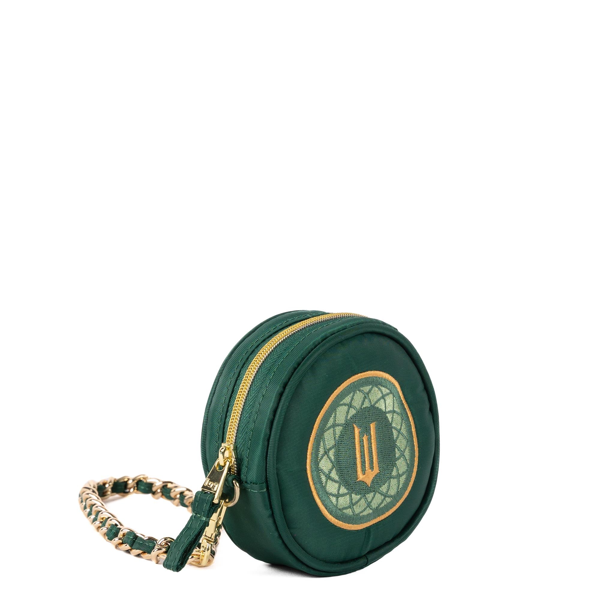 Wicked x Lug Ozwheel Circle Pouch & Metal Chain Wristlet - WICKEDLY GREEN - 25359_Wicked_Ozwheel_WickedlyGreen_Angle_02