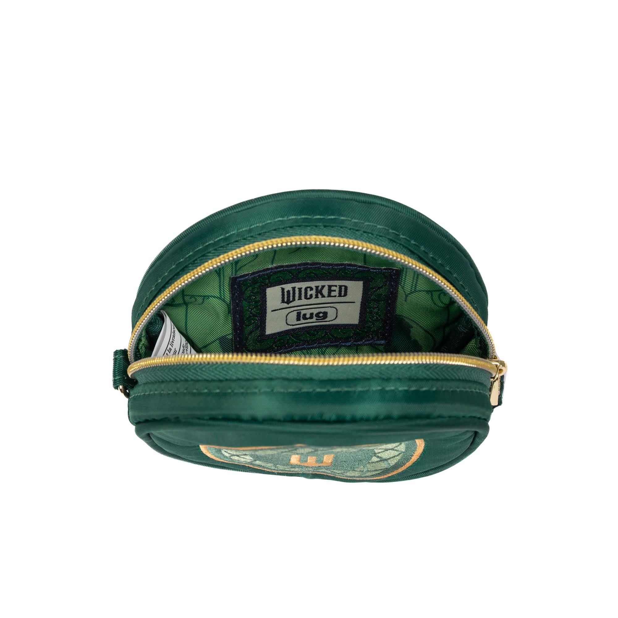 Wicked x Lug Ozwheel Circle Pouch & Metal Chain Wristlet - WICKEDLY GREEN - 25359_Wicked_Ozwheel_WickedlyGreen_Angle_04