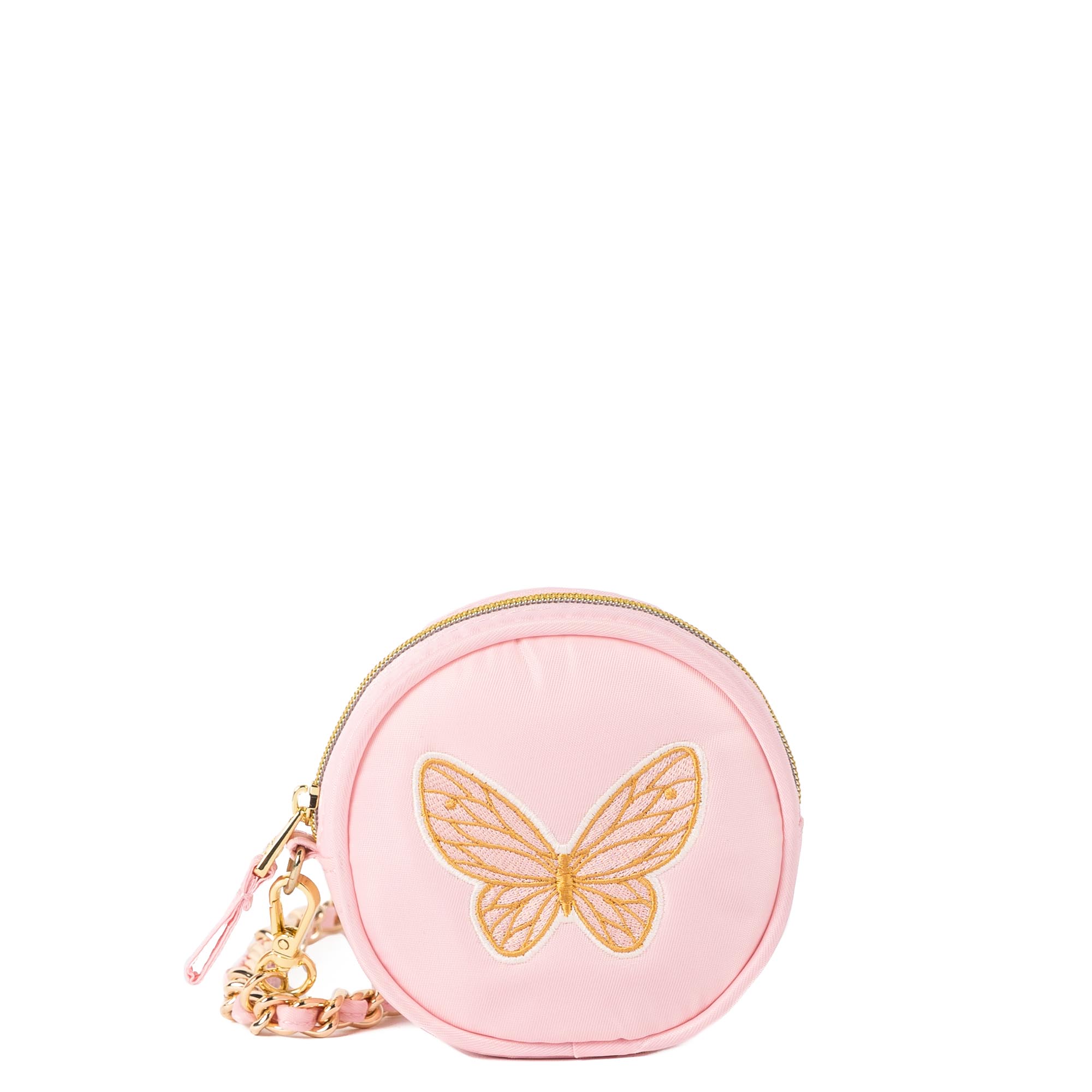 Wicked x Lug Ozwheel Circle Pouch & Metal Chain Wristlet - - 25360_Wicked_Ozwheel_BubblePink_Angle_01_nbilcx