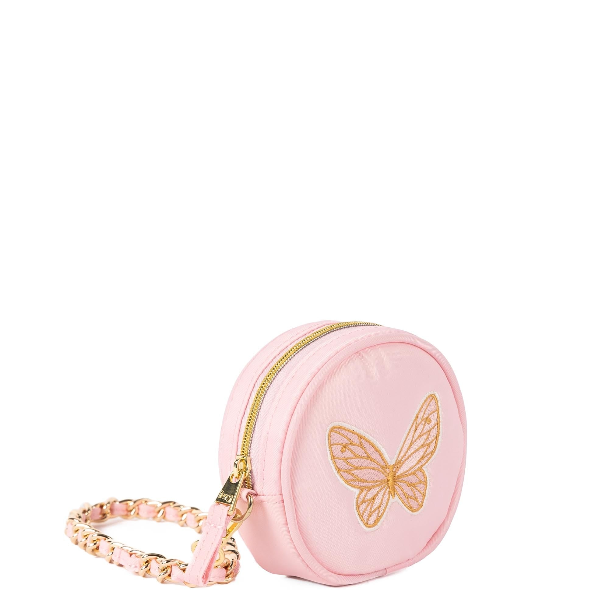 Wicked x Lug Ozwheel Circle Pouch & Metal Chain Wristlet - BUBBLE PINK - 25360_Wicked_Ozwheel_BubblePink_Angle_02