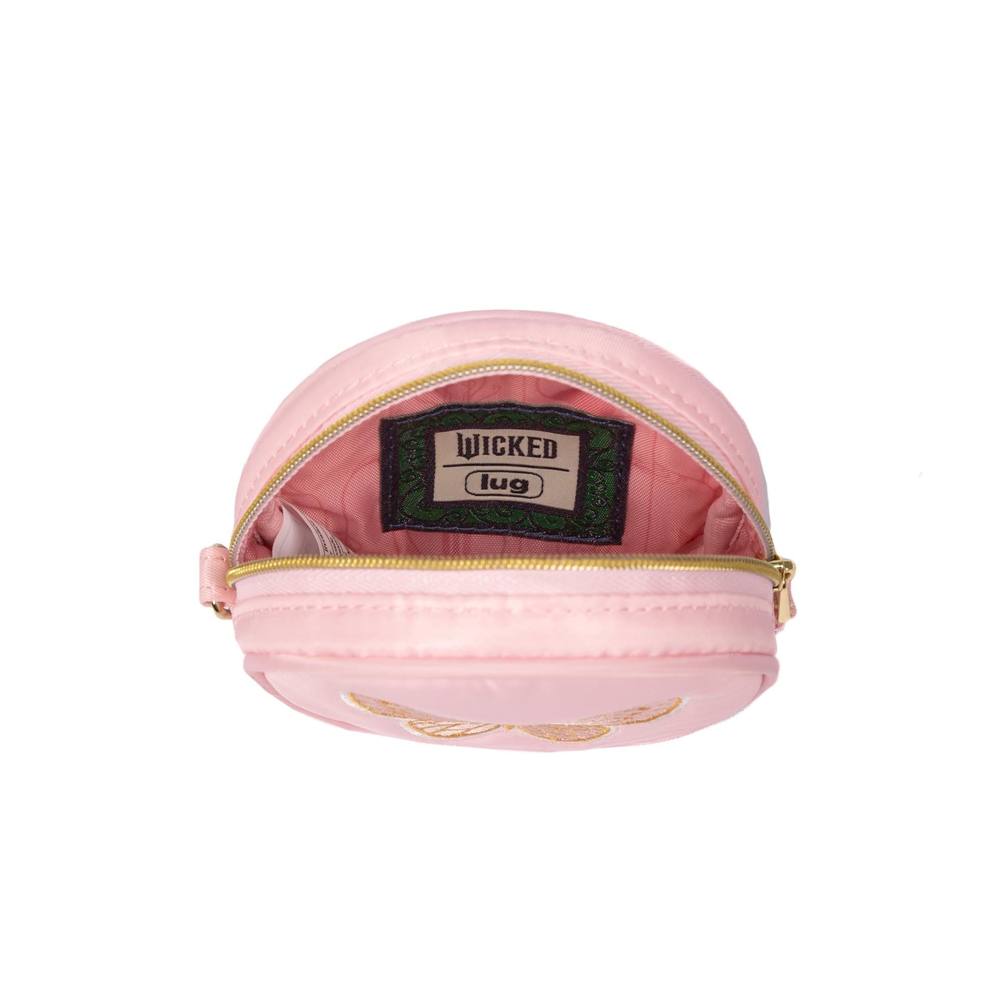 Wicked x Lug Ozwheel Circle Pouch & Metal Chain Wristlet - BUBBLE PINK - 25360_Wicked_Ozwheel_BubblePink_Angle_04