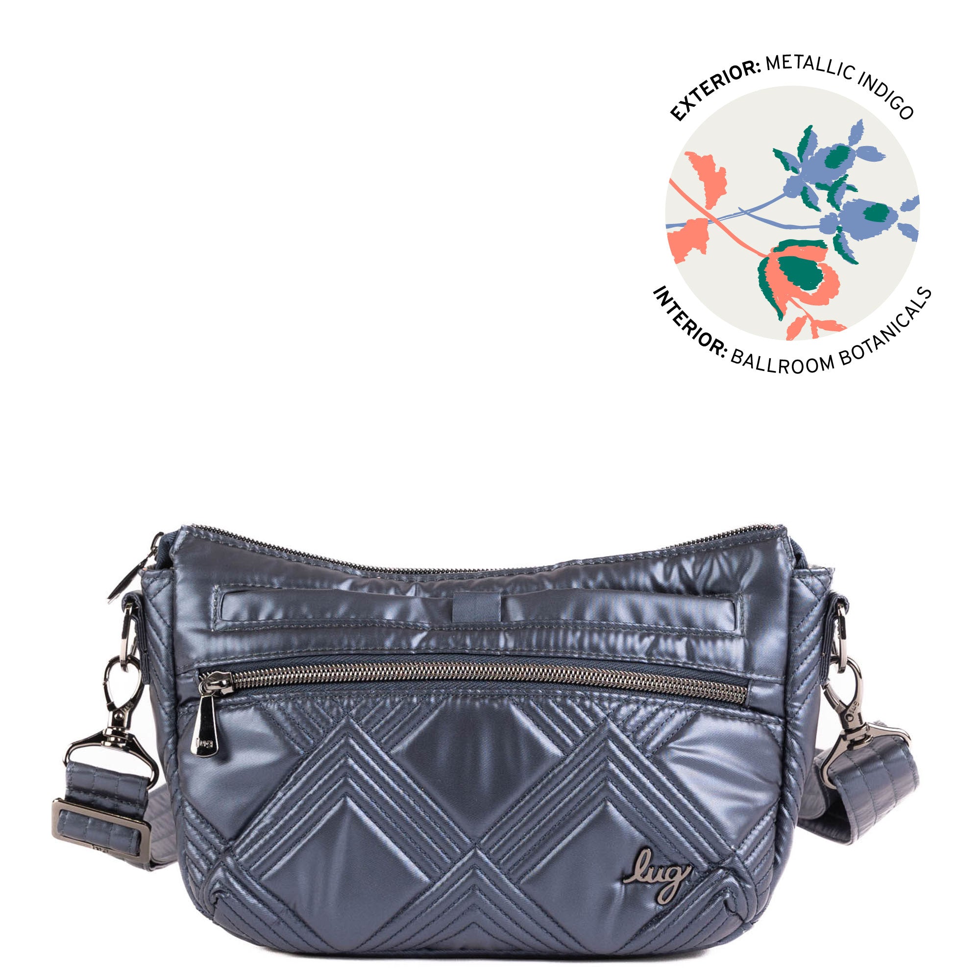 Dash Classic Crossbody - METALLIC INDIGO 2 - 25385_Dash_MetallicIndigo_Angle_01