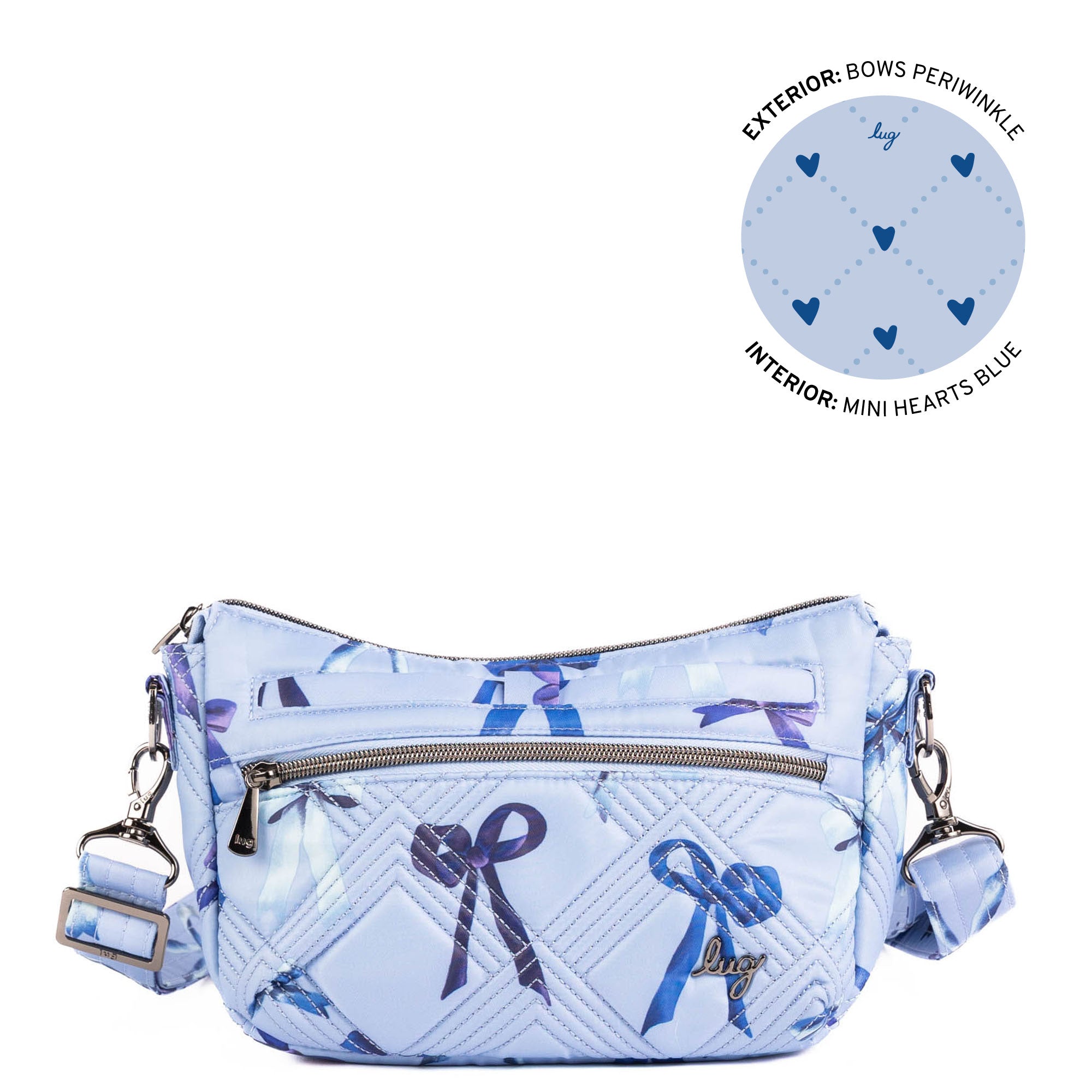 Dash Classic Crossbody - BOWS PERIWINKLE - 25387_Dash_BowsPeriwinkle_Angle_01