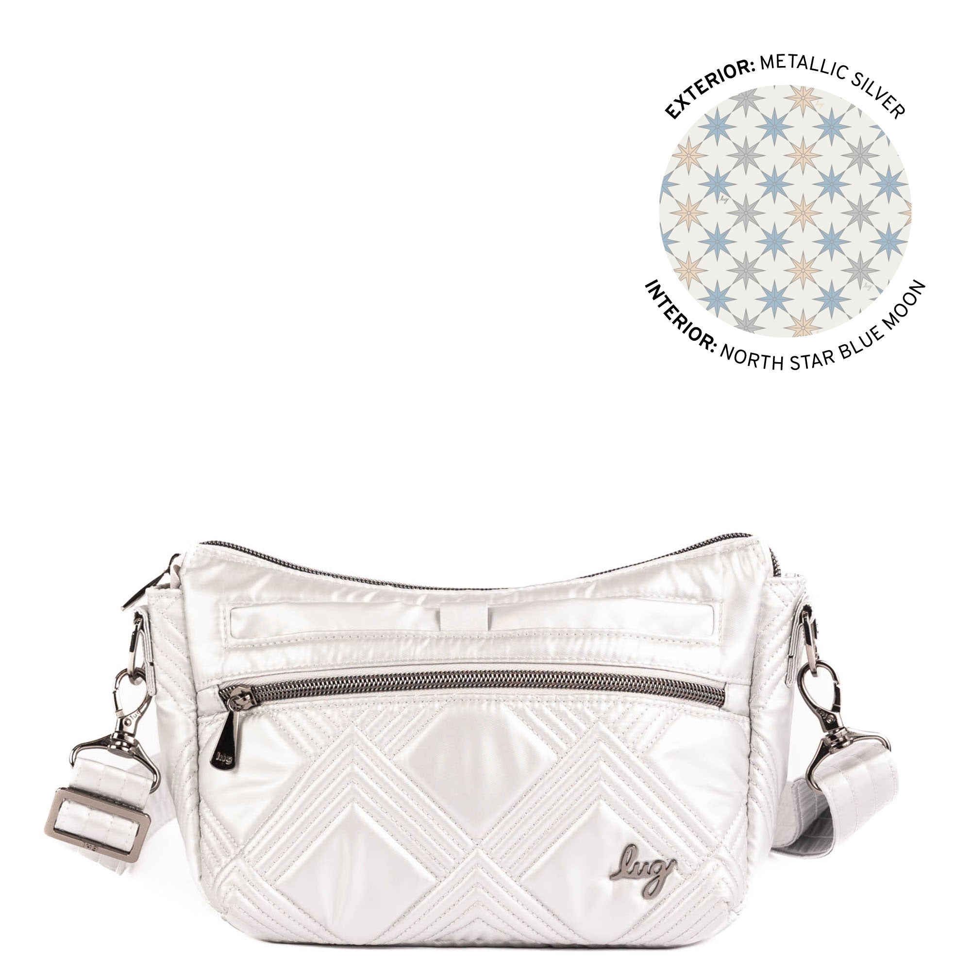 Dash Classic Crossbody - METALLIC SILVER - 25389_Dash_MetallicSilver_Angle_01