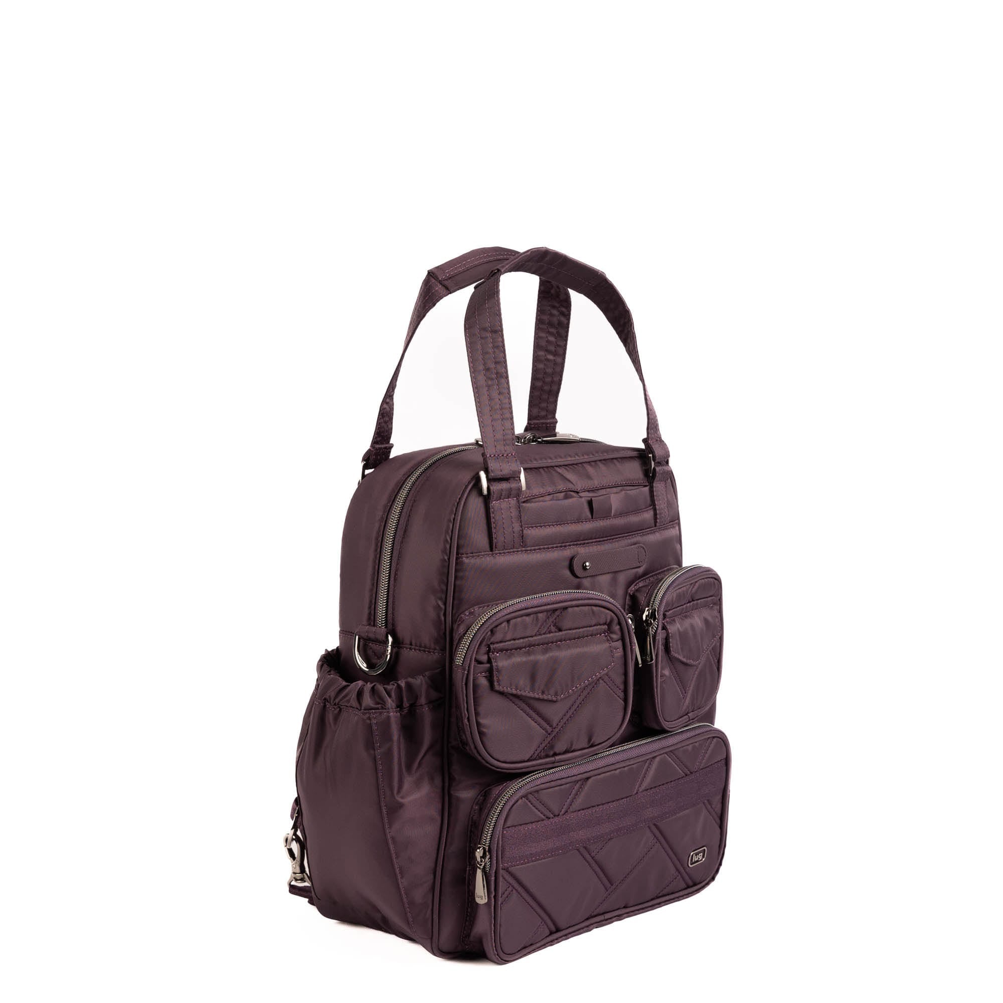 Legacy Collection Mini Puddle Jumper Convertible Tote Bag - PLUM - 25400_Legacy_MiniPuddleJumper_Plum_Angle_02