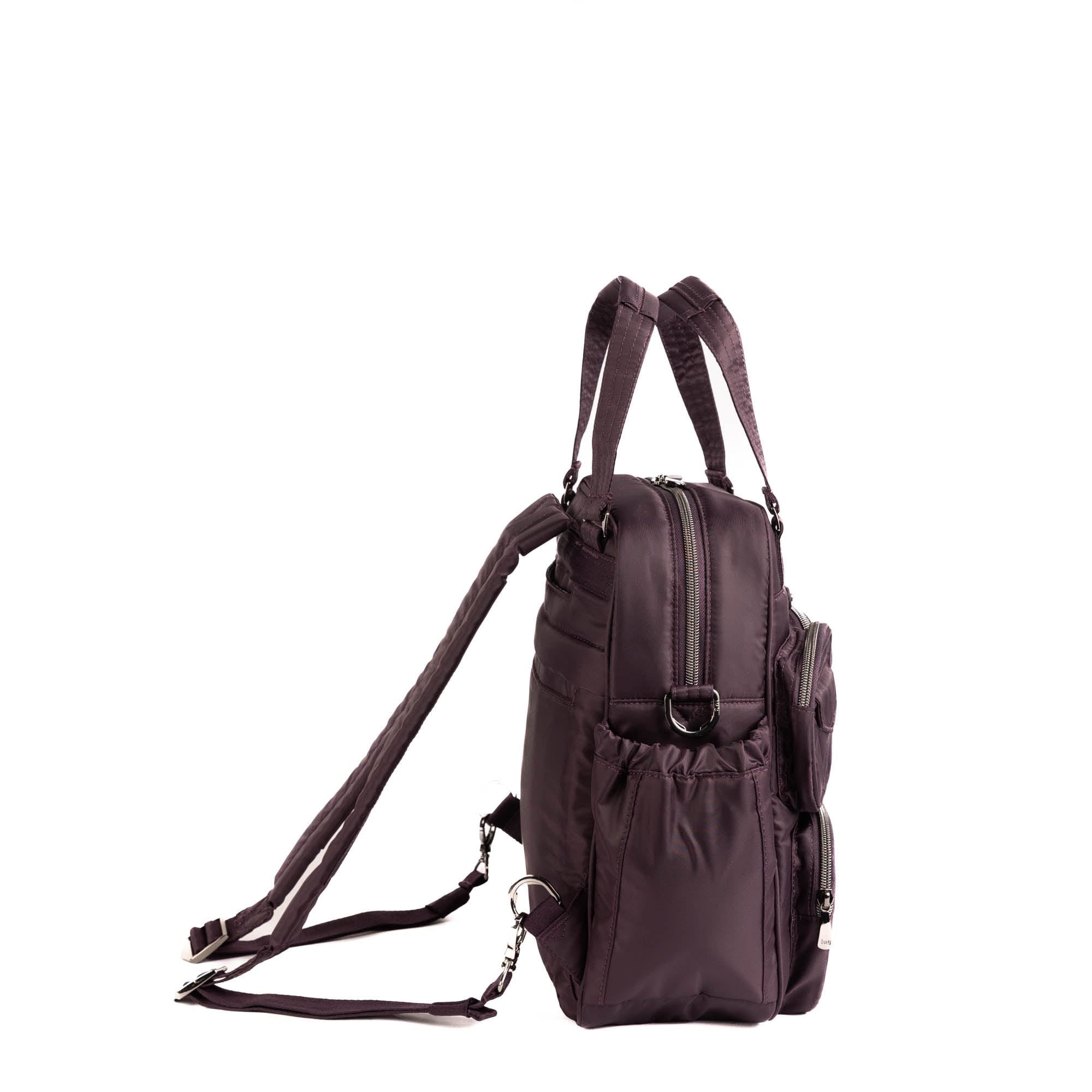 Legacy Collection Mini Puddle Jumper Convertible Tote Bag - PLUM - 25400_Legacy_MiniPuddleJumper_Plum_Angle_03