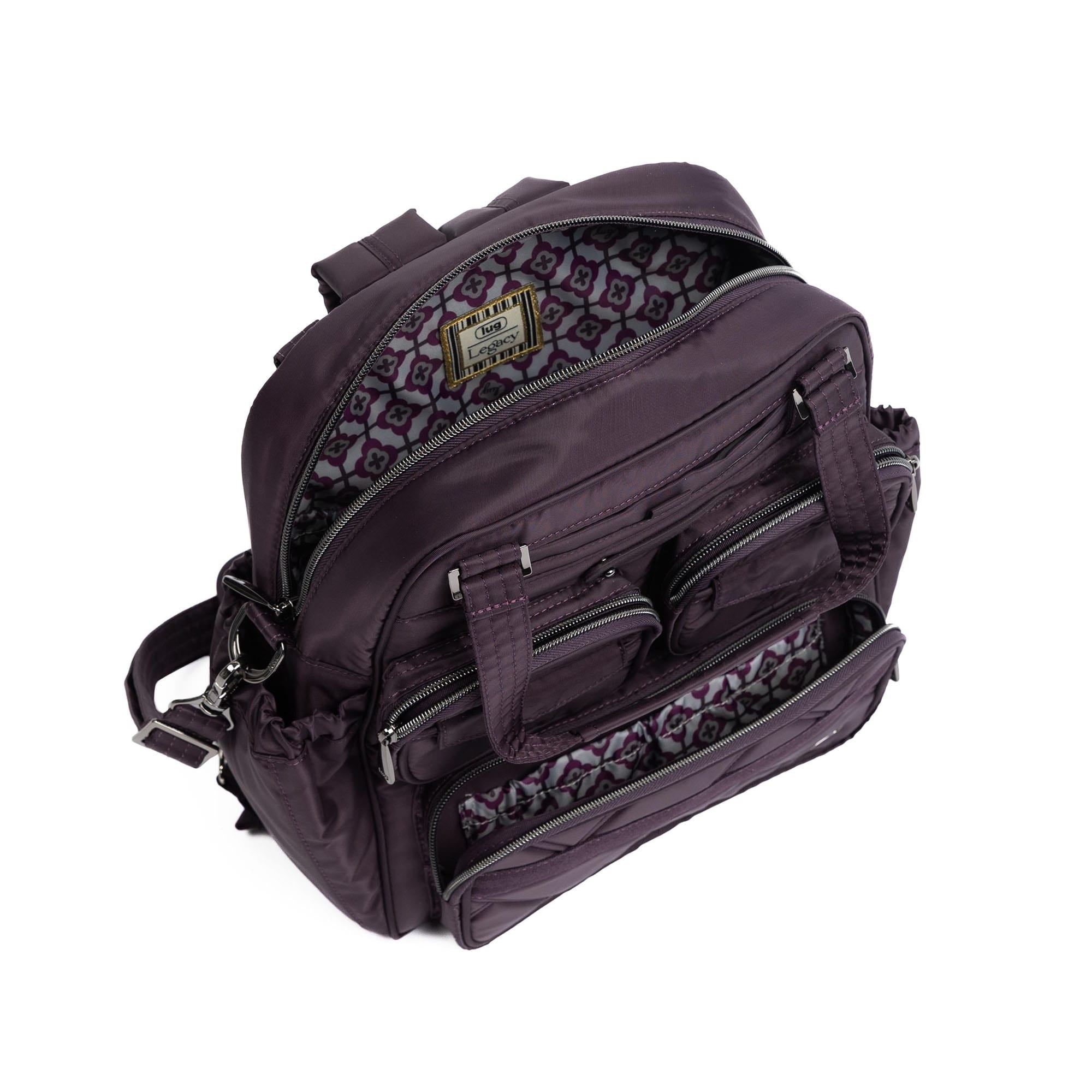 Legacy Collection Mini Puddle Jumper Convertible Tote Bag - PLUM - 25400_Legacy_MiniPuddleJumper_Plum_Angle_05