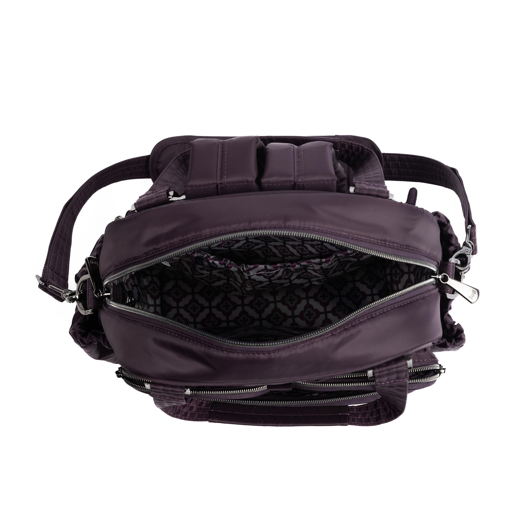 Legacy Collection Mini Puddle Jumper Convertible Tote Bag - PLUM - 25400_Legacy_MiniPuddleJumper_Plum_Angle_06