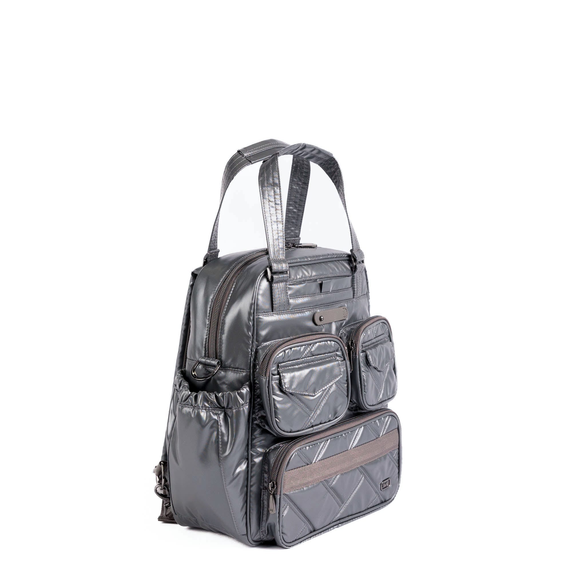 Legacy Collection Mini Puddle Jumper Convertible Tote Bag - METALLIC STORM - 25401_Legacy_MiniPuddleJumper_MetallicStorm_Angle_02_medazm