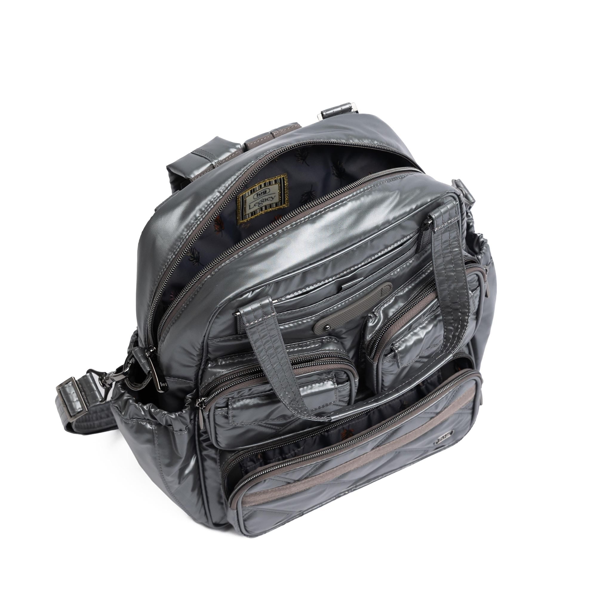 Legacy Collection Mini Puddle Jumper Convertible Tote Bag - METALLIC STORM - 25401_Legacy_MiniPuddleJumper_MetallicStorm_Angle_05